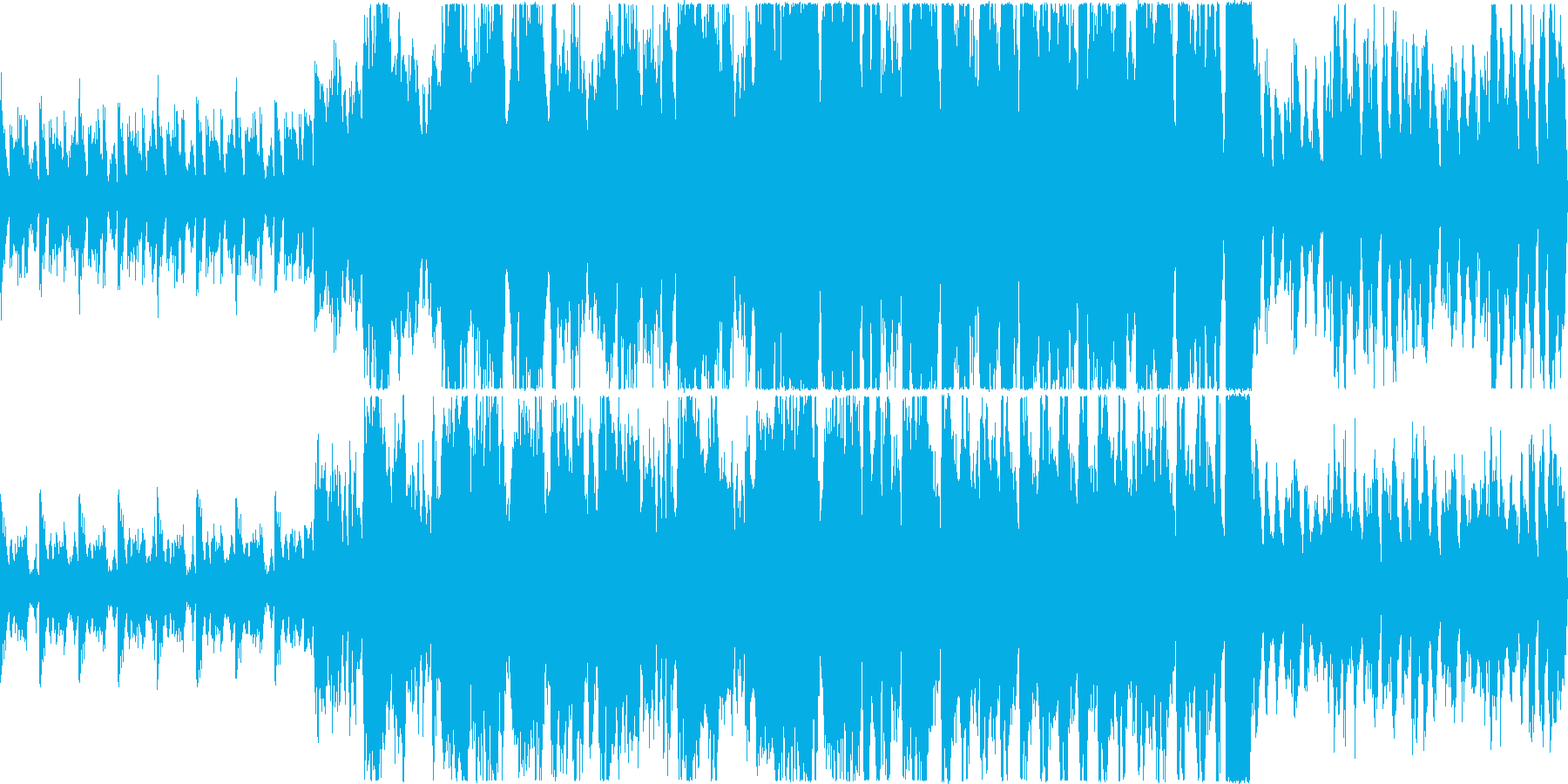 勇壮なイメージのオーケストラ(マーチ)曲の再生済みの波形