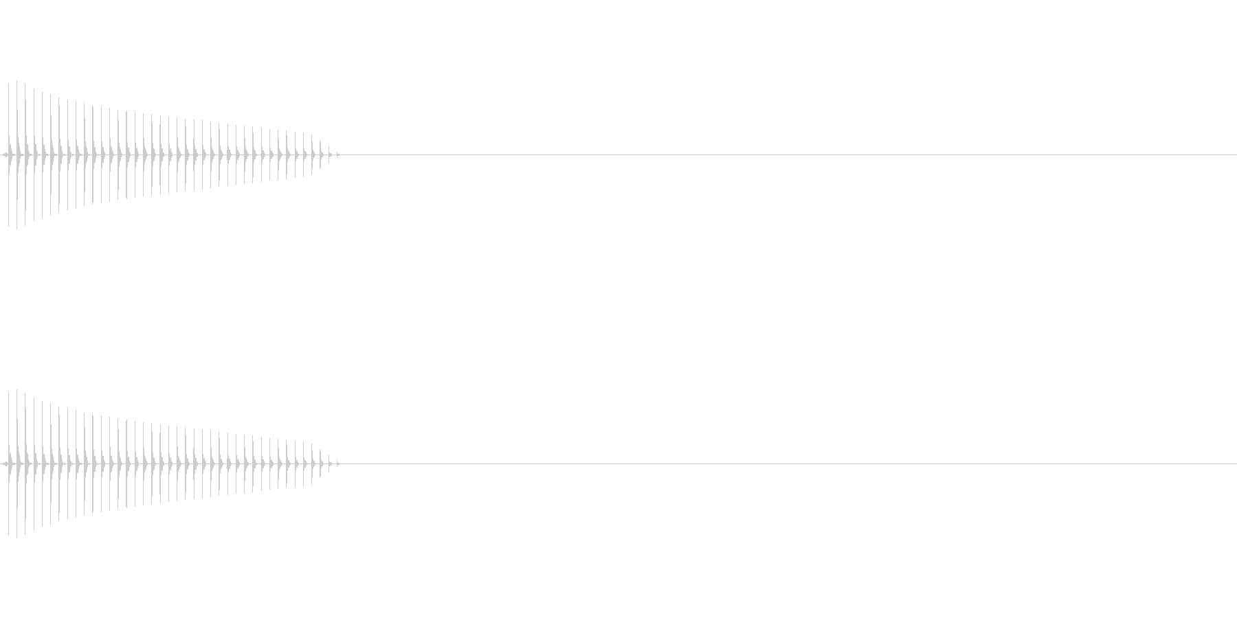 クイズの不正解時などになるような音の未再生の波形