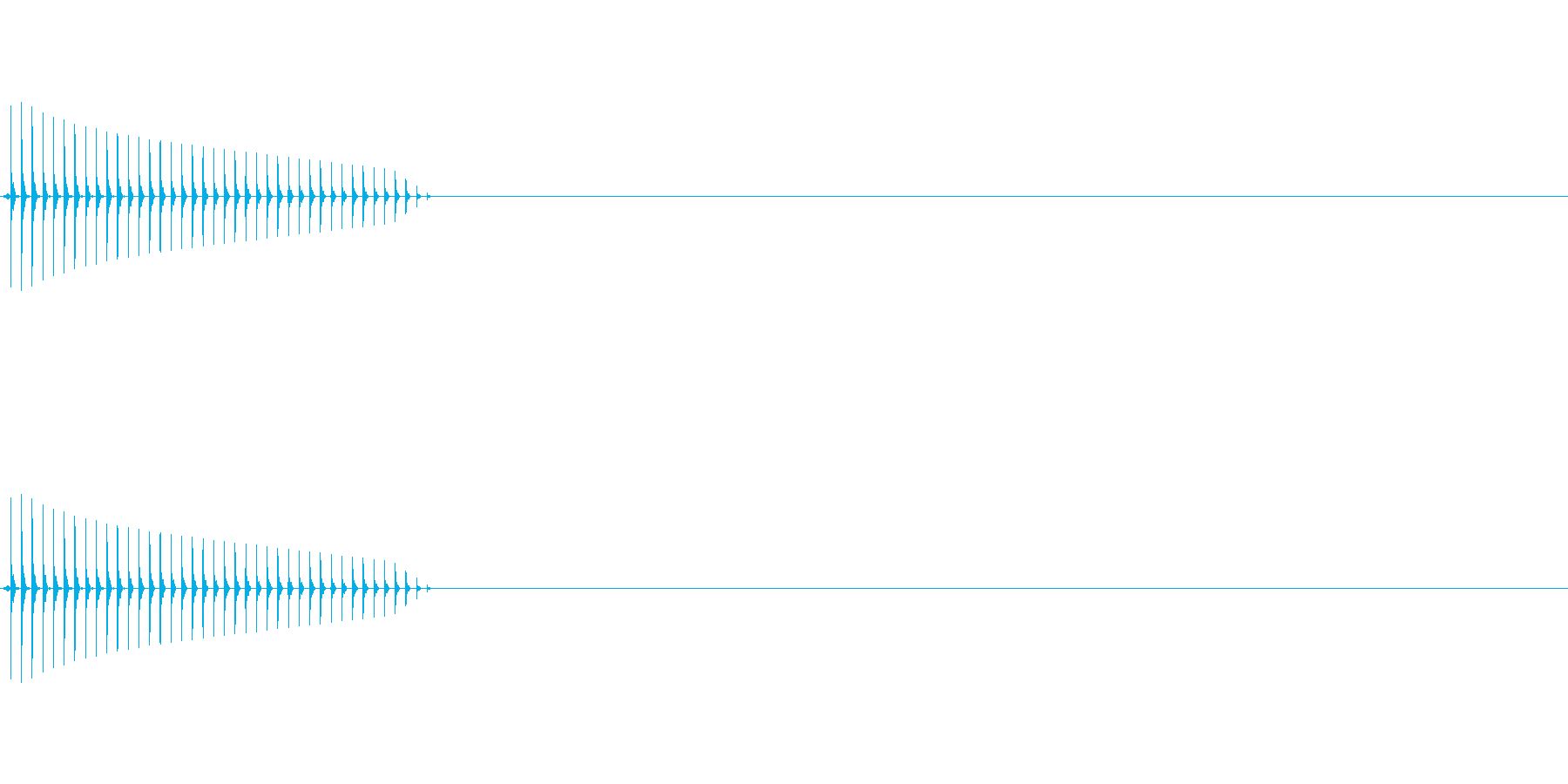 クイズの不正解時などになるような音の再生済みの波形