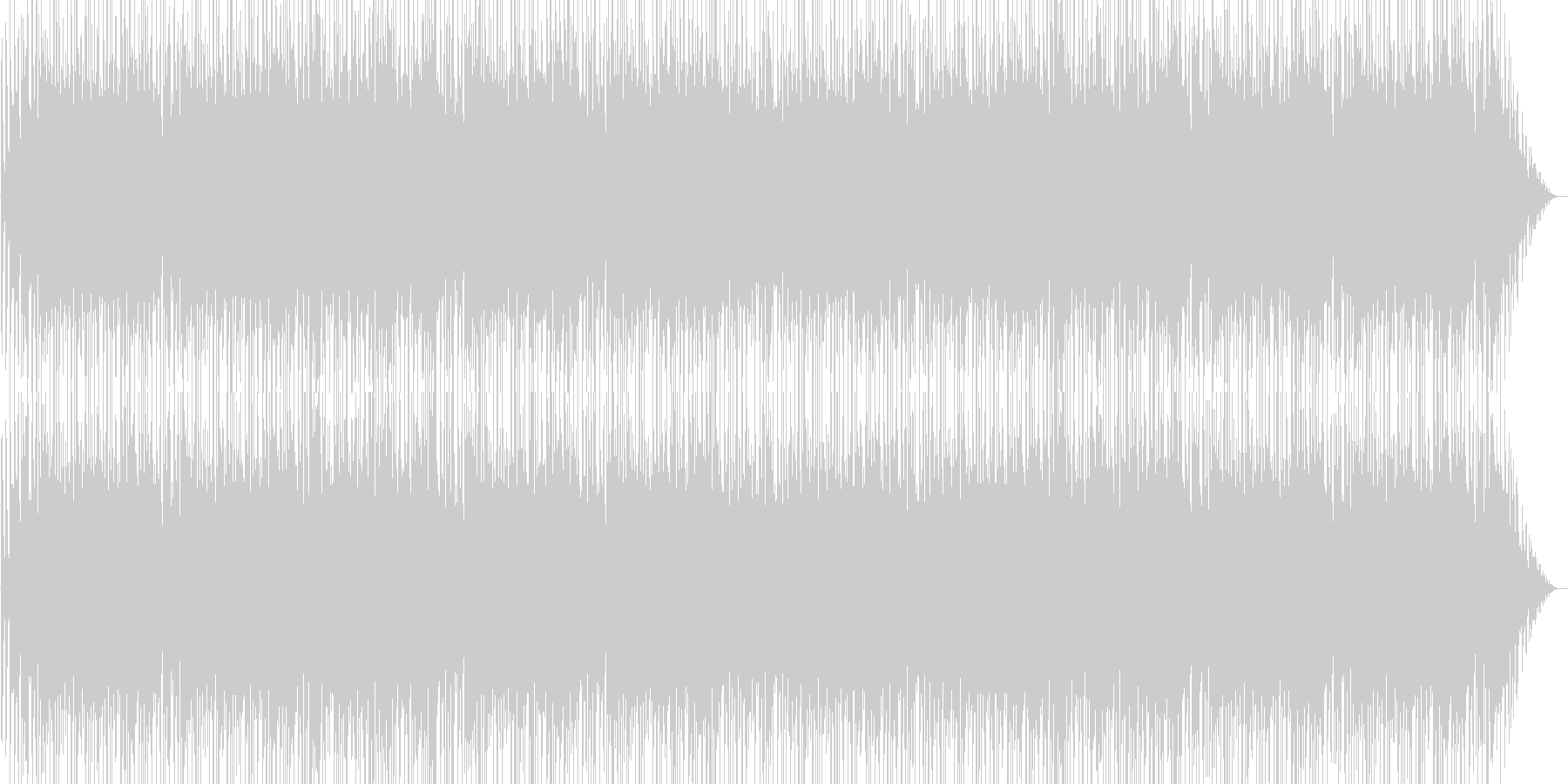 疾走感と勢いのあるピアノ・シンセなどの曲の未再生の波形