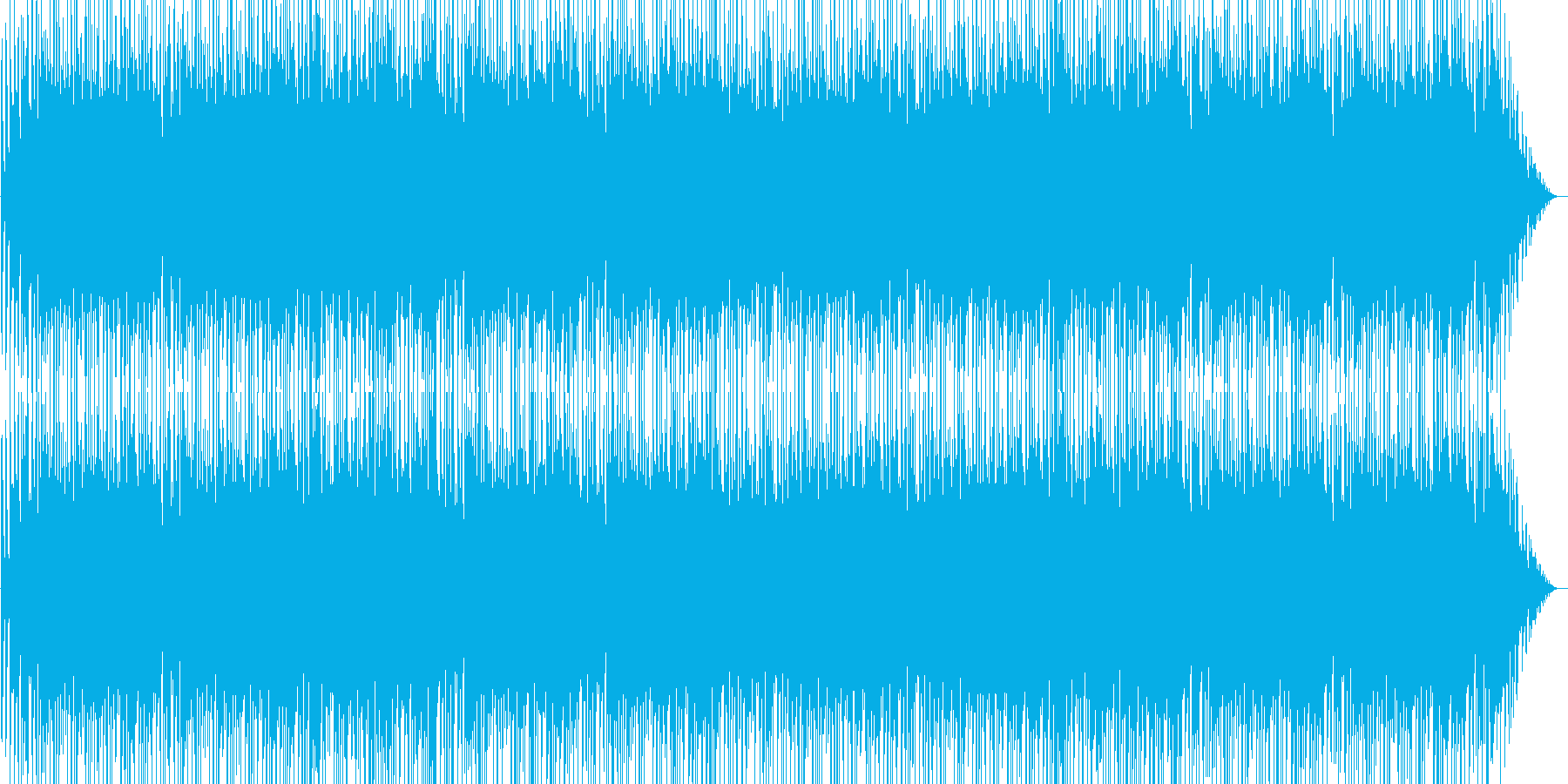 疾走感と勢いのあるピアノ・シンセなどの曲の再生済みの波形