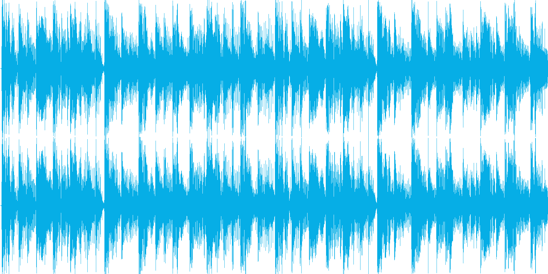 ハウスのリズムを基本にした楽曲です。の再生済みの波形