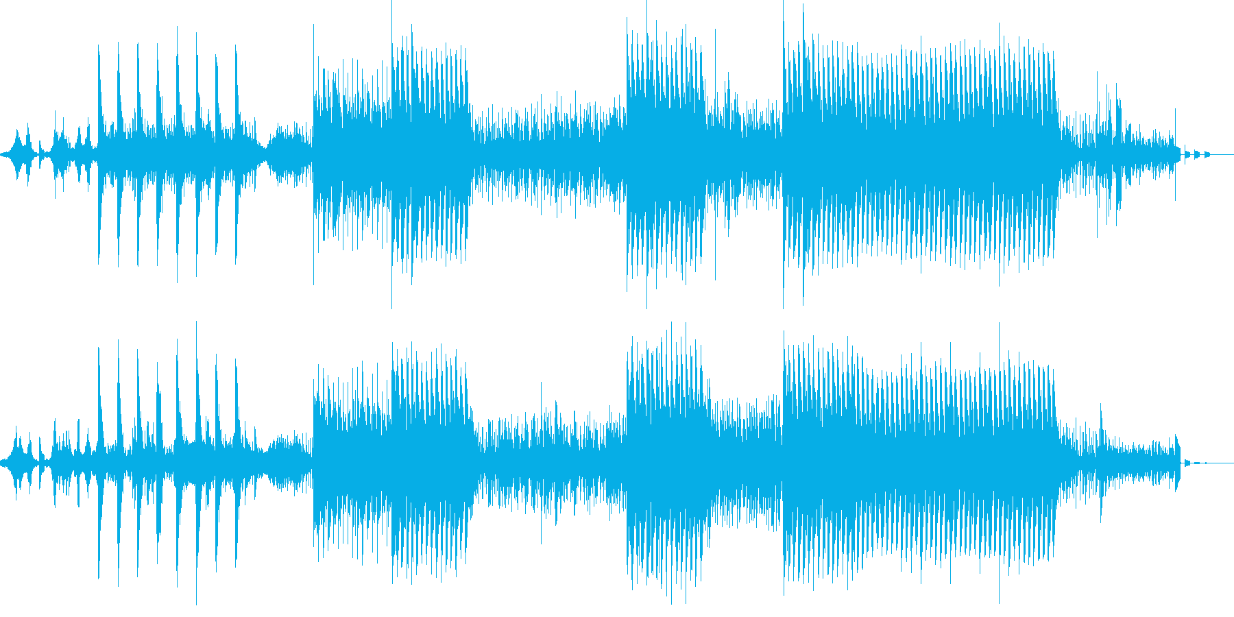 和の音で不思議な感じのBGMの再生済みの波形