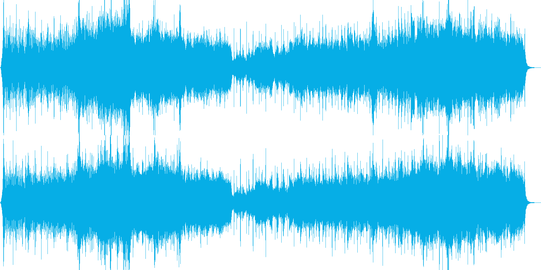 水の印象をイメージ化したヒーリング音楽の再生済みの波形