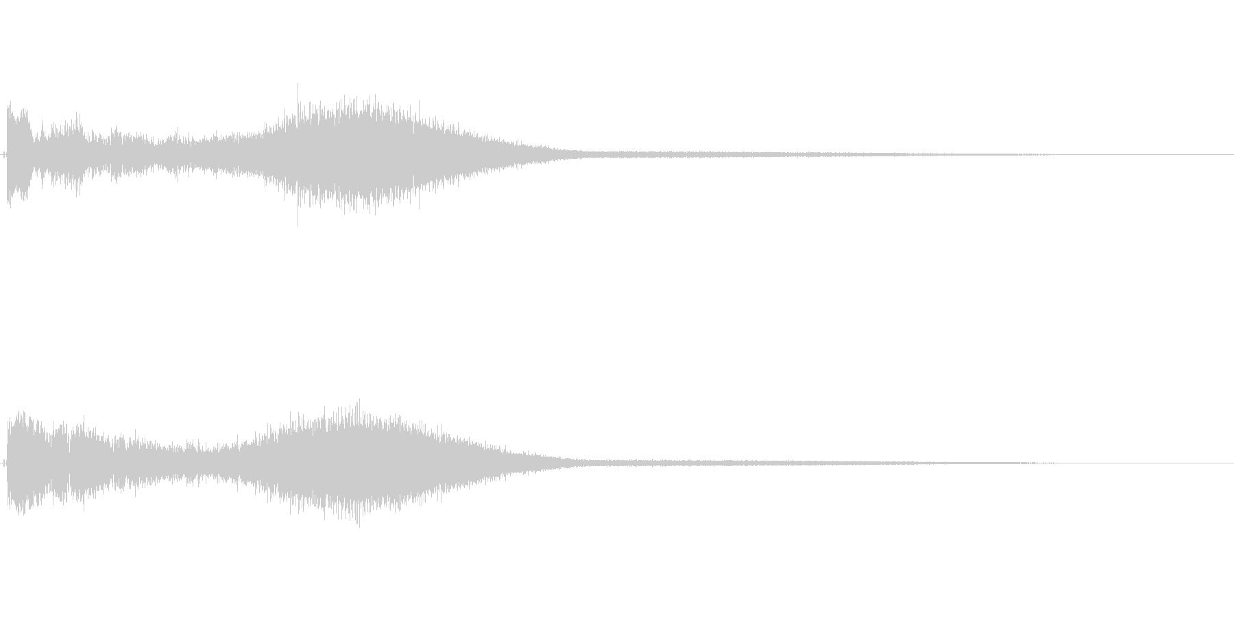 ワープするような音の未再生の波形