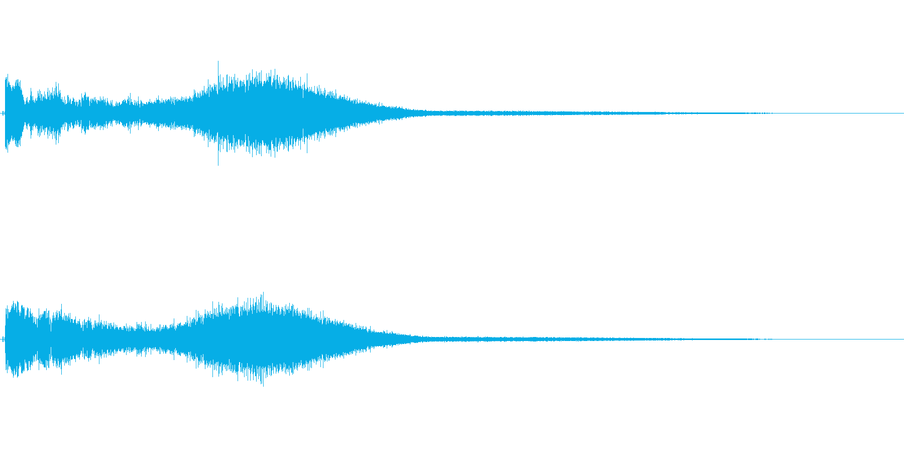 ワープするような音の再生済みの波形