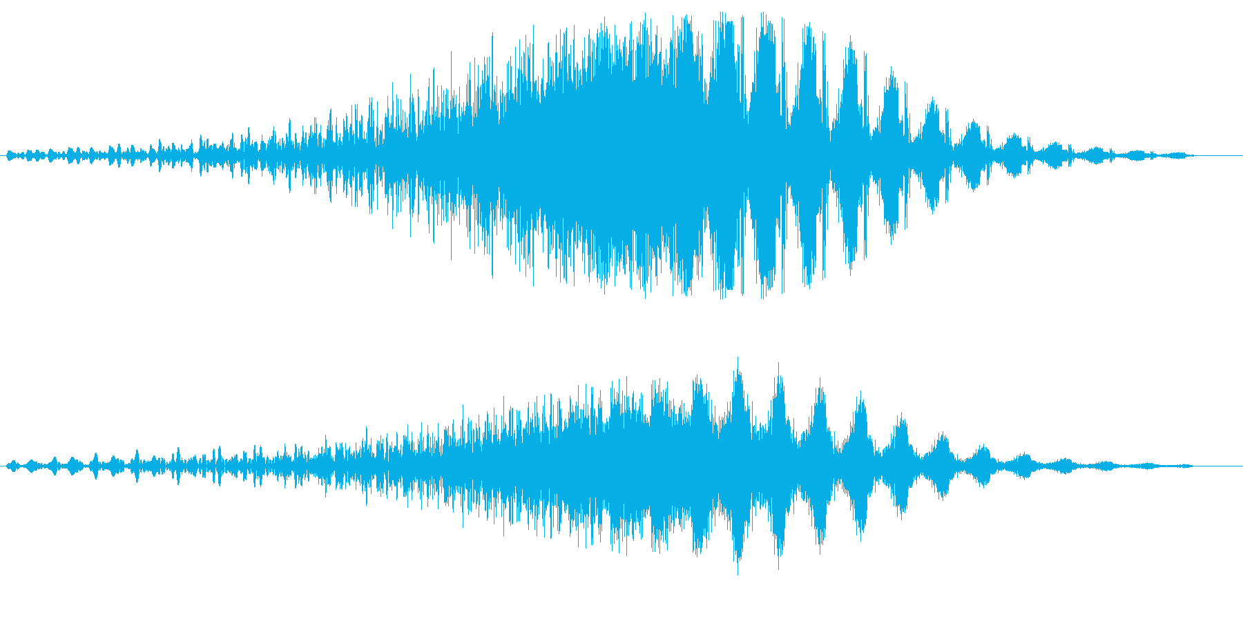 スピード感のあるスライド音の再生済みの波形