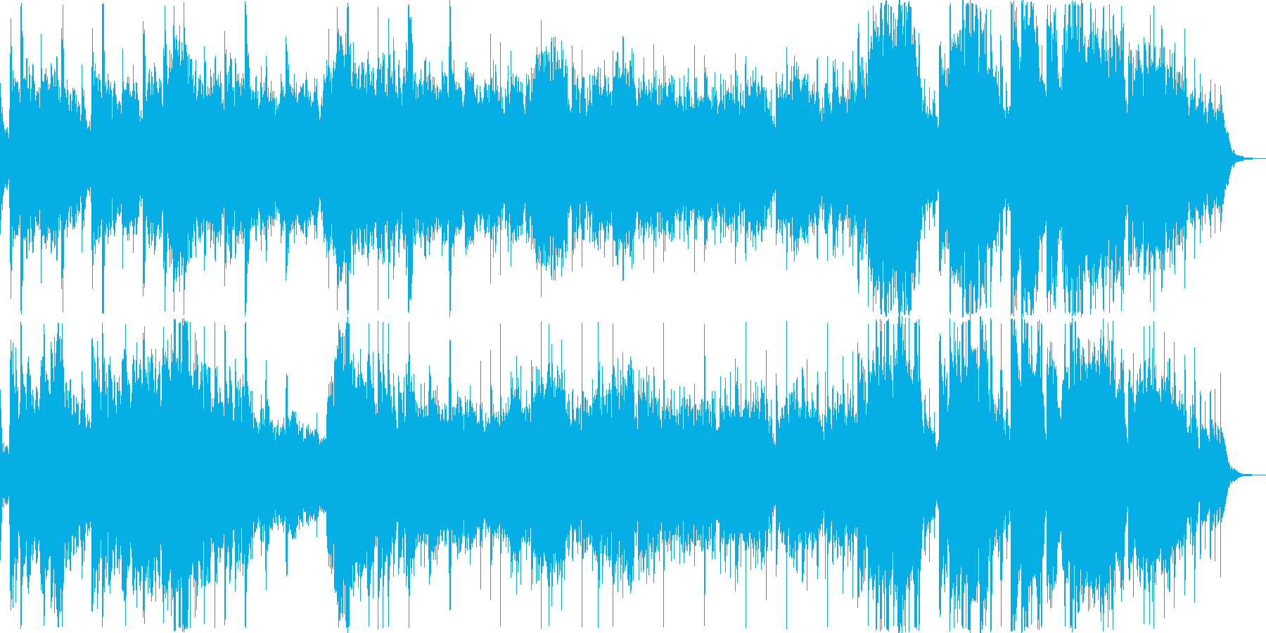 切ないながらに大きな空間を感じる和風曲の再生済みの波形