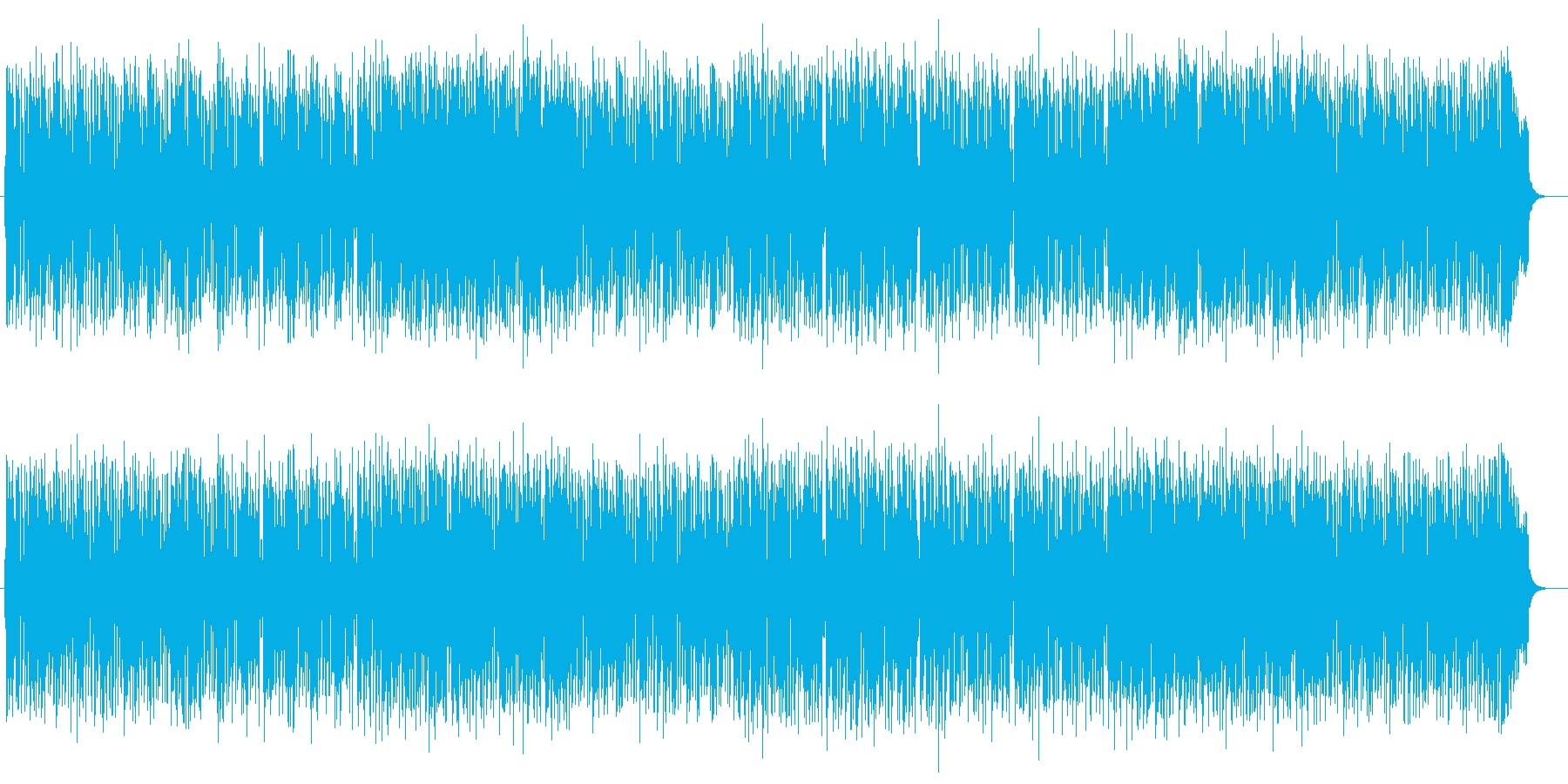 快適で心地よいミュージックの再生済みの波形