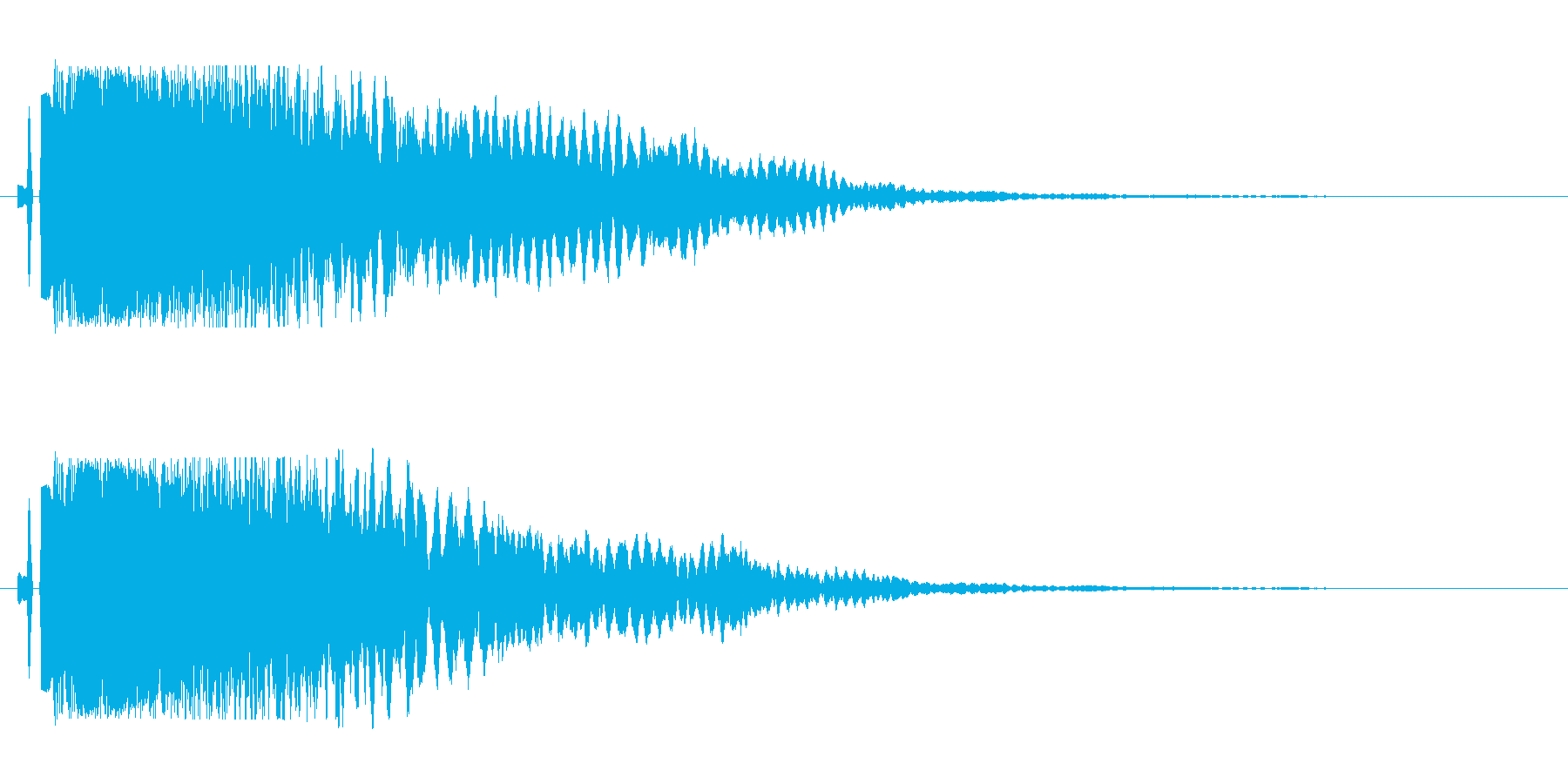 シャキーン(少し低めの音)の再生済みの波形