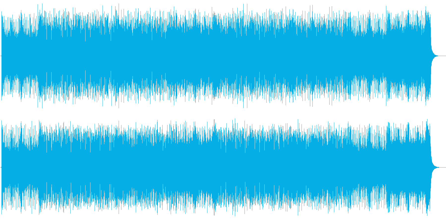 激しく勢いあるギターによるハードロックの再生済みの波形