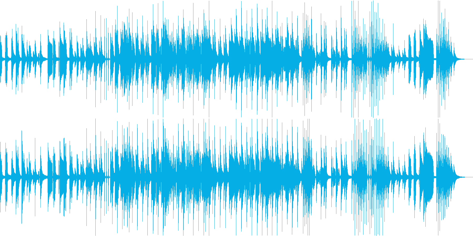 ピアノ弾き語りの優しい音楽の再生済みの波形