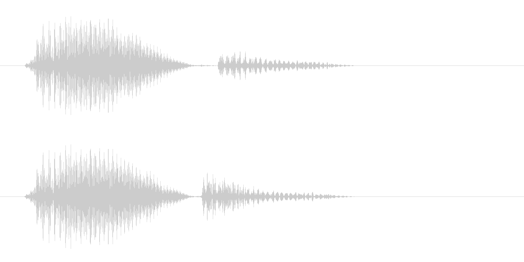 空気が抜けたような音の未再生の波形