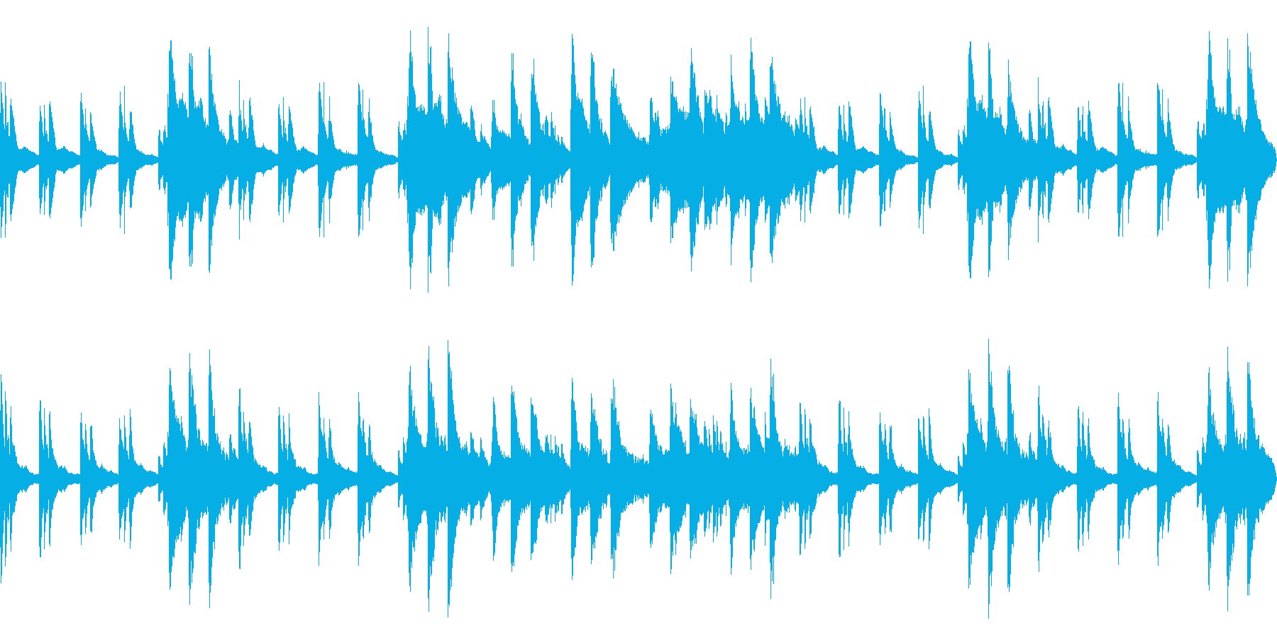 静寂の中で流れる神秘的なピアノloopの再生済みの波形