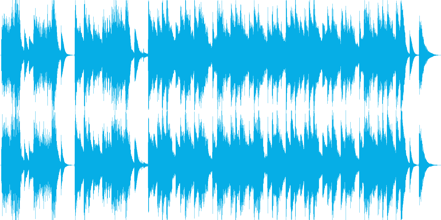 高音質♪レトロ風ピアノ曲出囃子ループの再生済みの波形