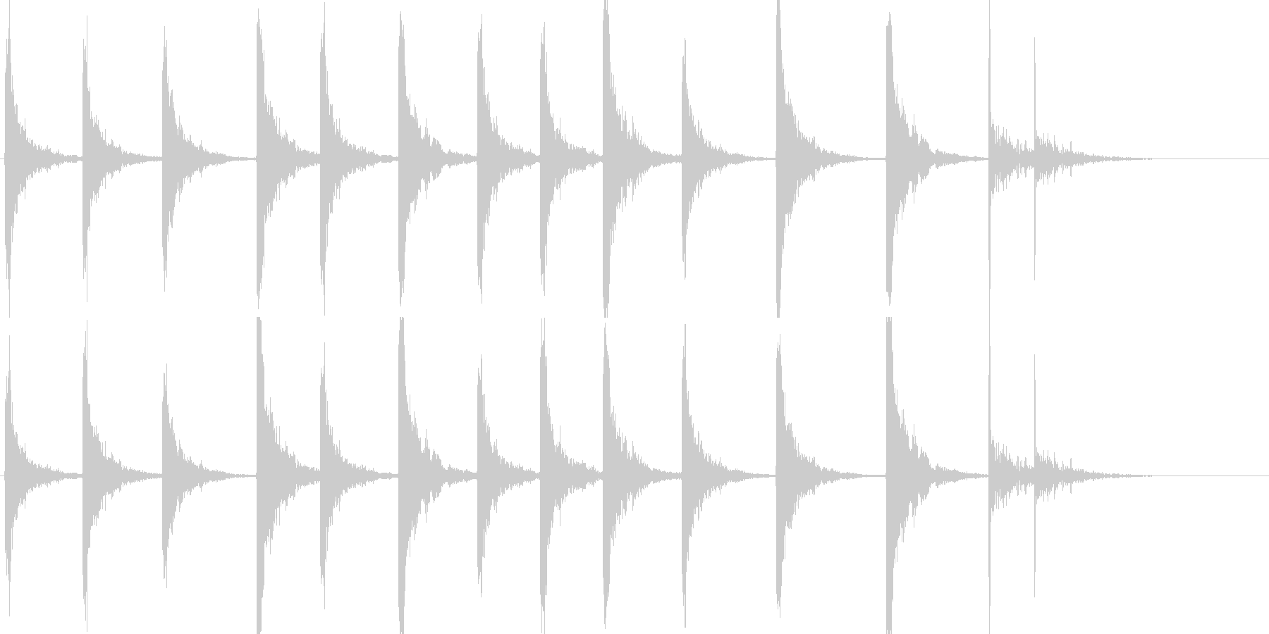 鉄のはしごを下りる音です。の未再生の波形