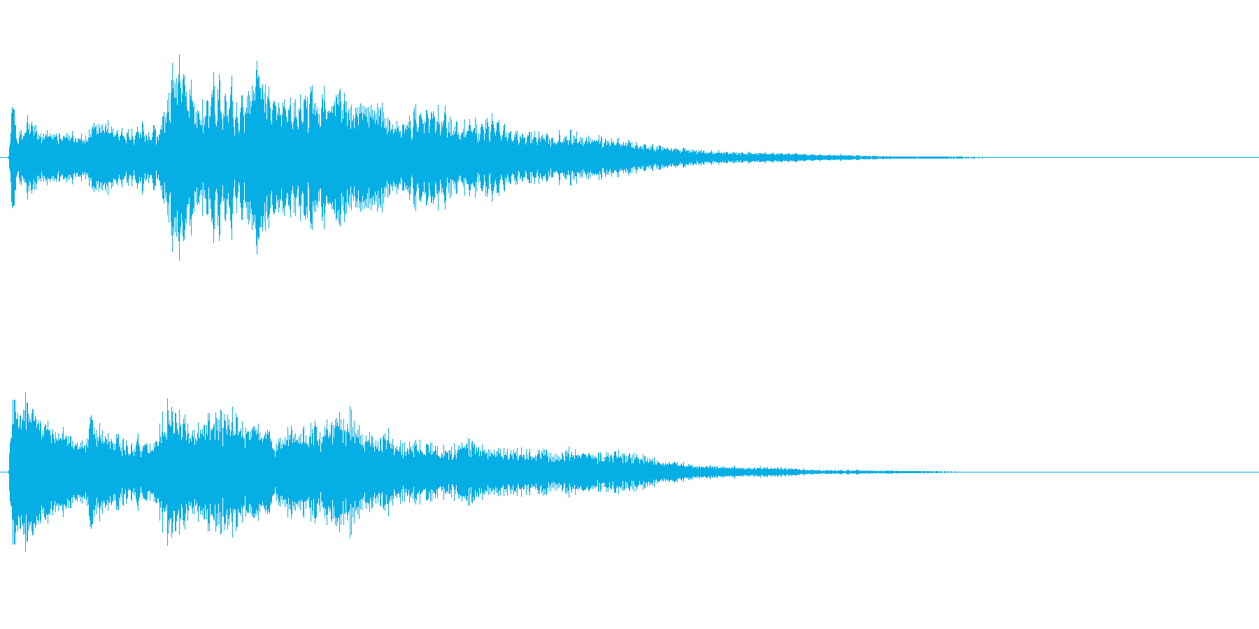 高音質♪サウンドロゴクリック音クリアの再生済みの波形