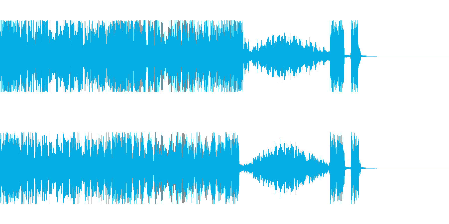 ヘヴィロックなジングルの再生済みの波形