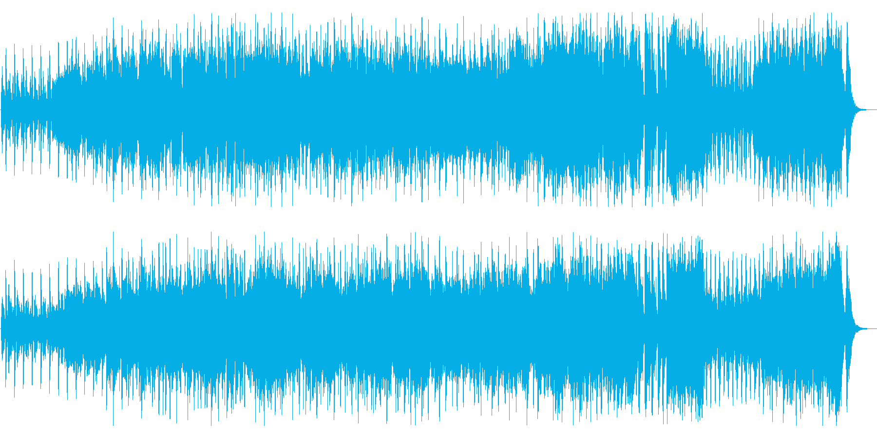 明るく前向きな演奏のオーケストラの再生済みの波形