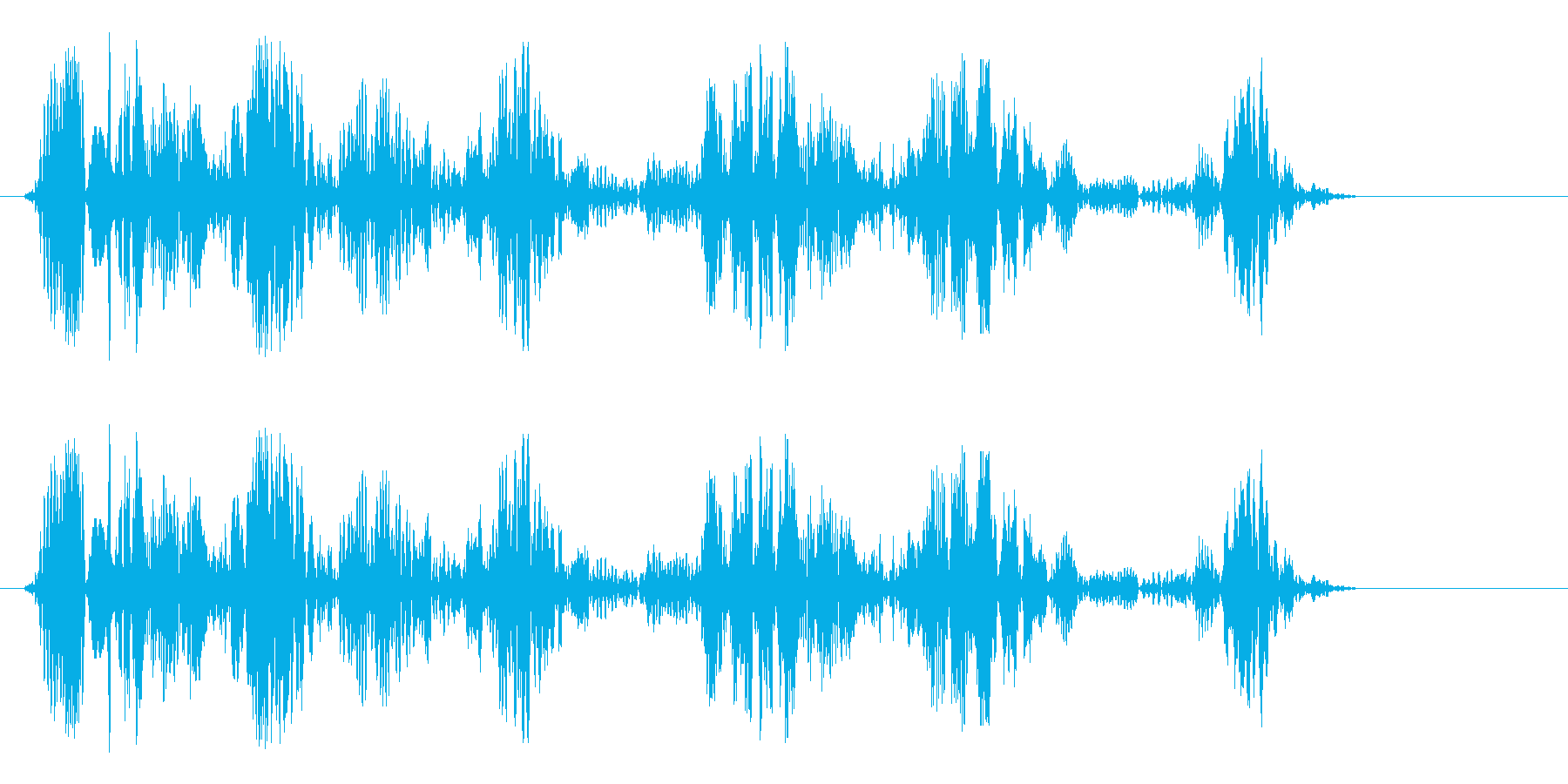 シュワワ(ロープの音)の再生済みの波形