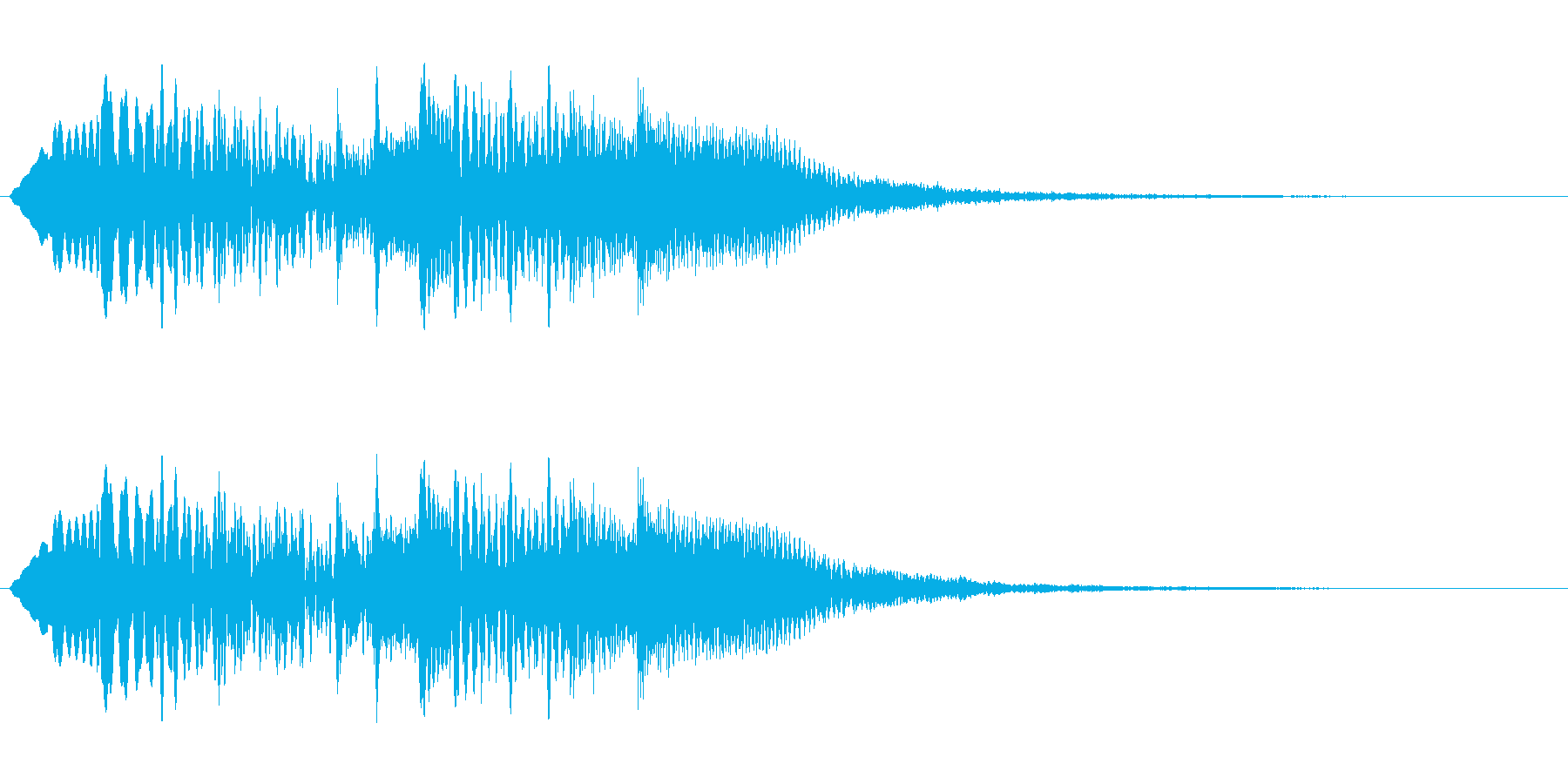 チャラララ(透明感のある場面転換音)の再生済みの波形
