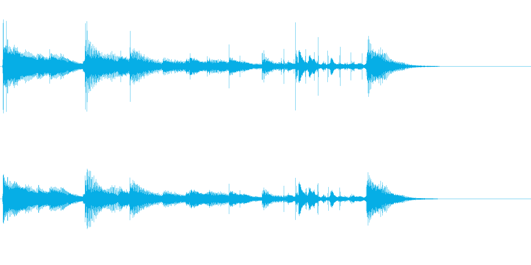 8bitゲーム風アイキャッチ音の再生済みの波形