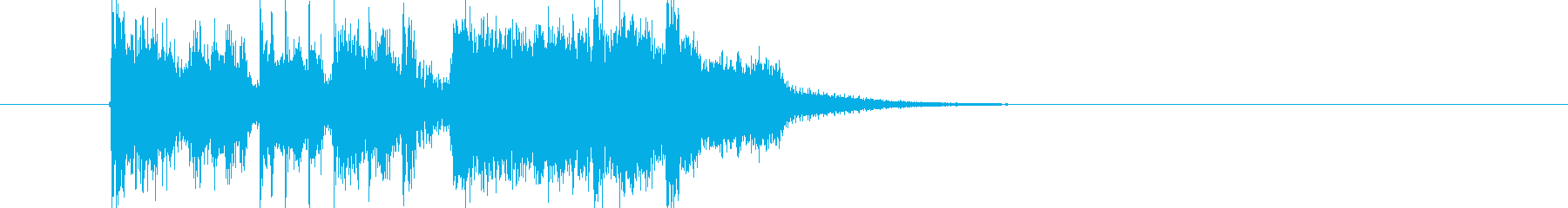 The sound of the electric guitar has a cool short sound effect's reproduced waveform