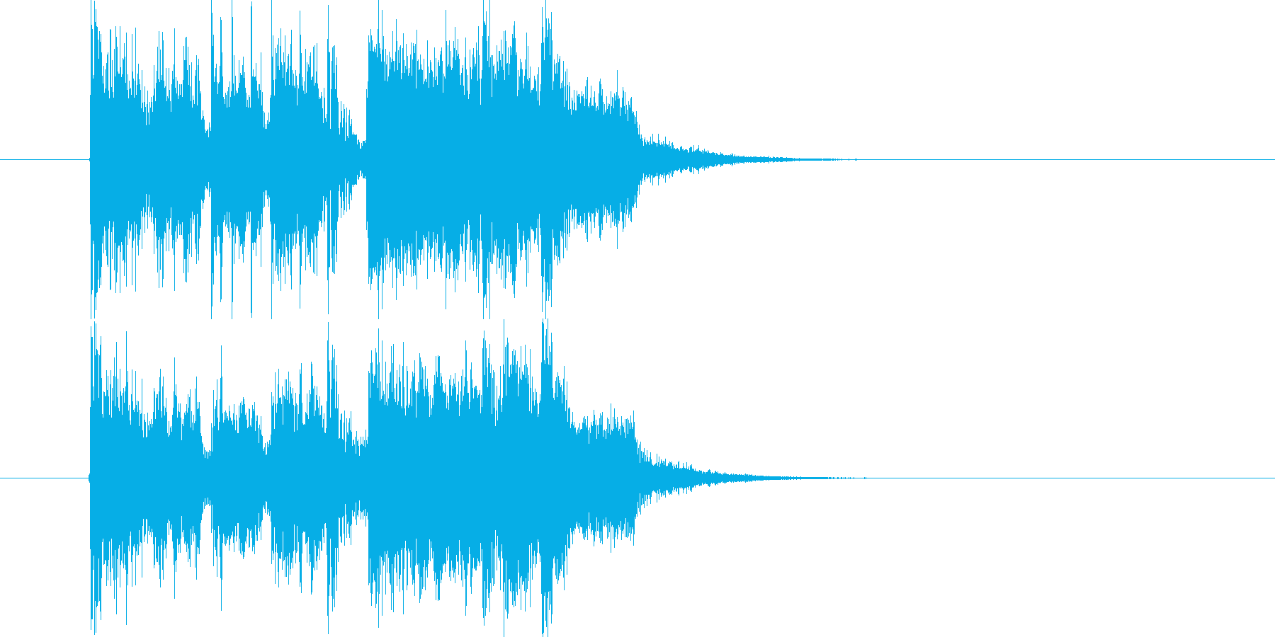 エレキギターの音がかっこいい短い効果音の再生済みの波形