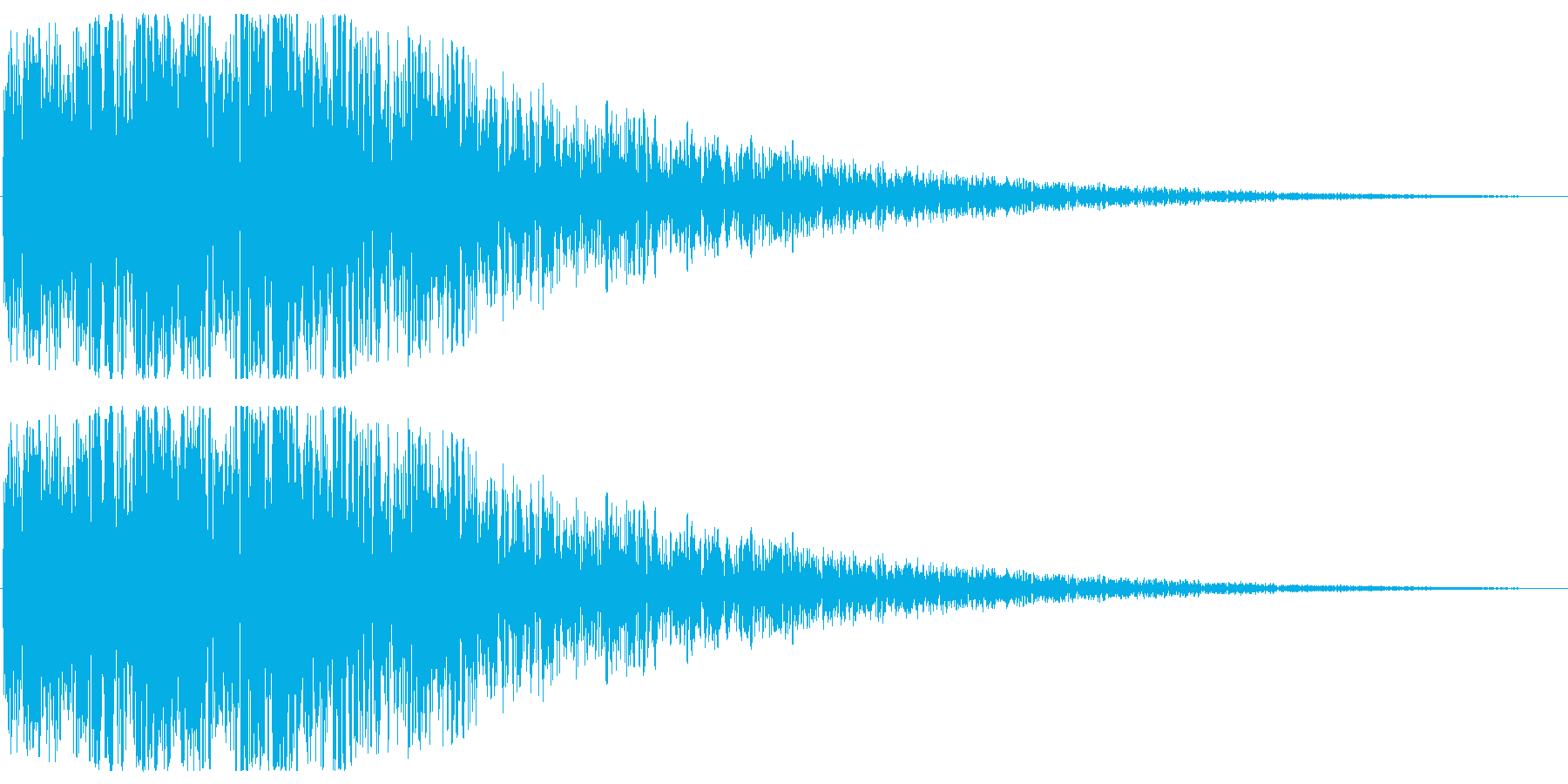 昭和の特撮にありそうな衝撃音の再生済みの波形