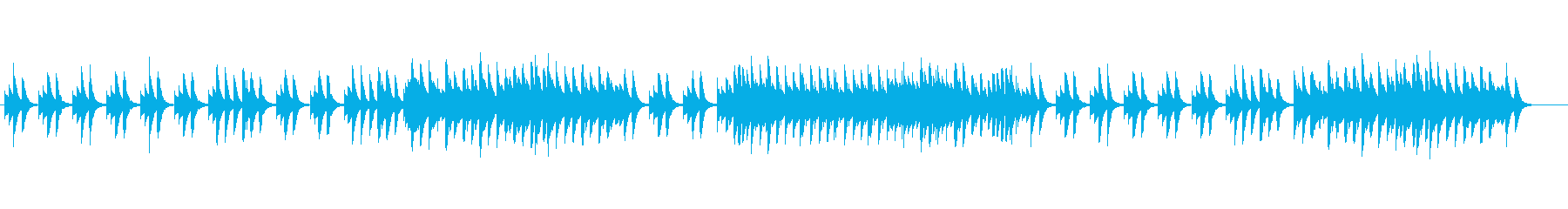 やさしくてリラックスできるオルゴール音楽の再生済みの波形