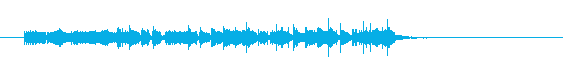 シンセの低音が刻む躍動感あるジングルの再生済みの波形