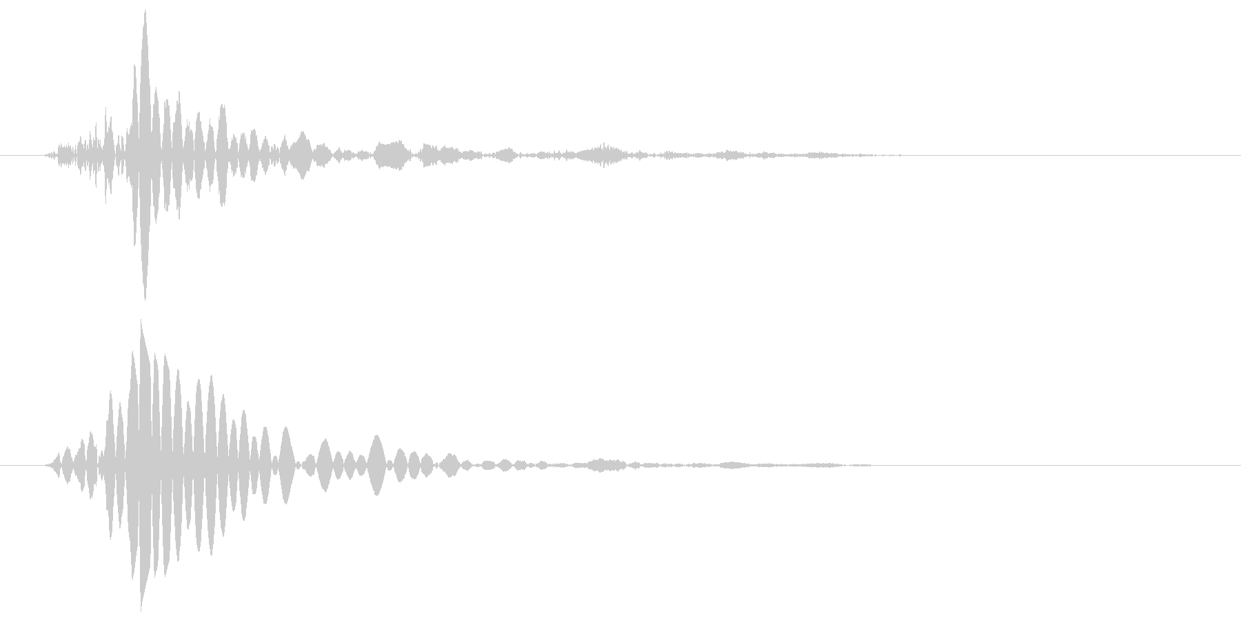 ドンという低いエアー音の未再生の波形