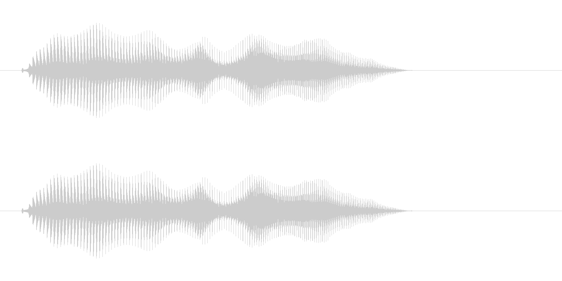 ピュイ(「動」を連想する決定音)の未再生の波形