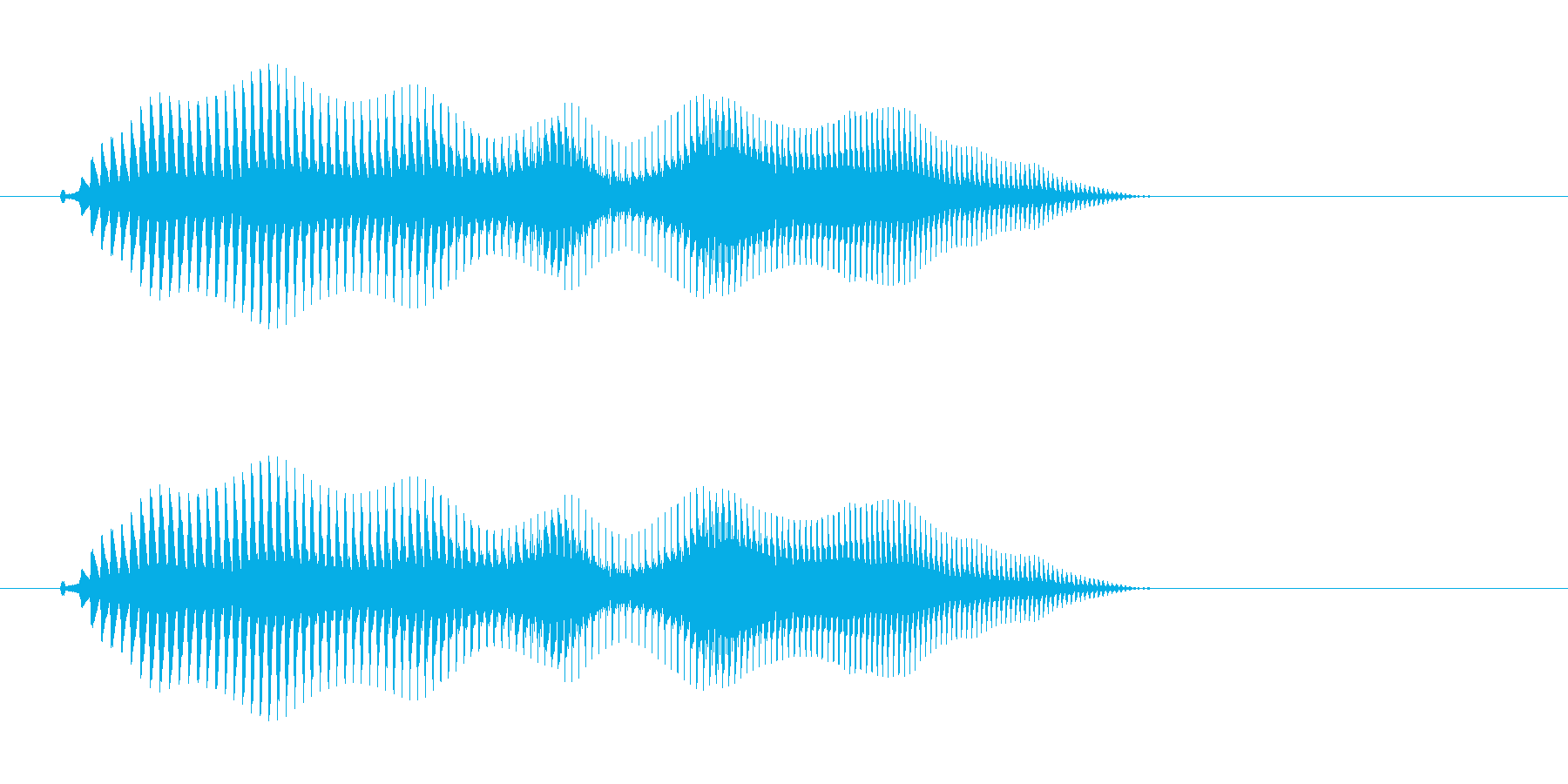 ピュイ(「動」を連想する決定音)の再生済みの波形