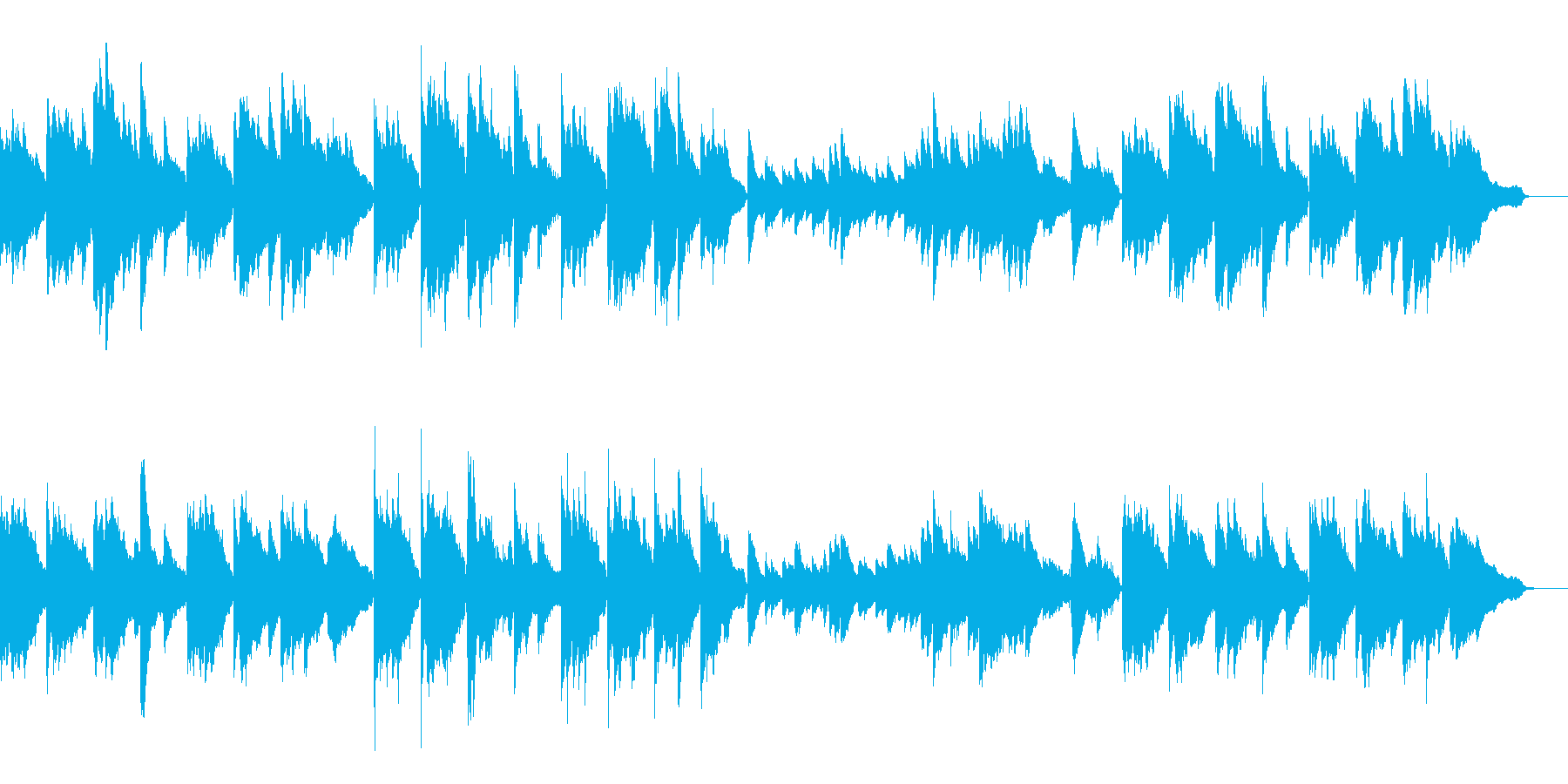 日本の夏の原風景。ピアノ曲の再生済みの波形