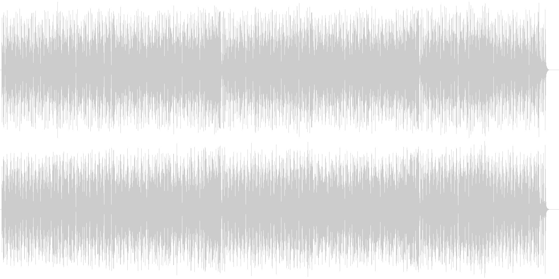 明るくうきうきするシンセサイザーの曲の未再生の波形