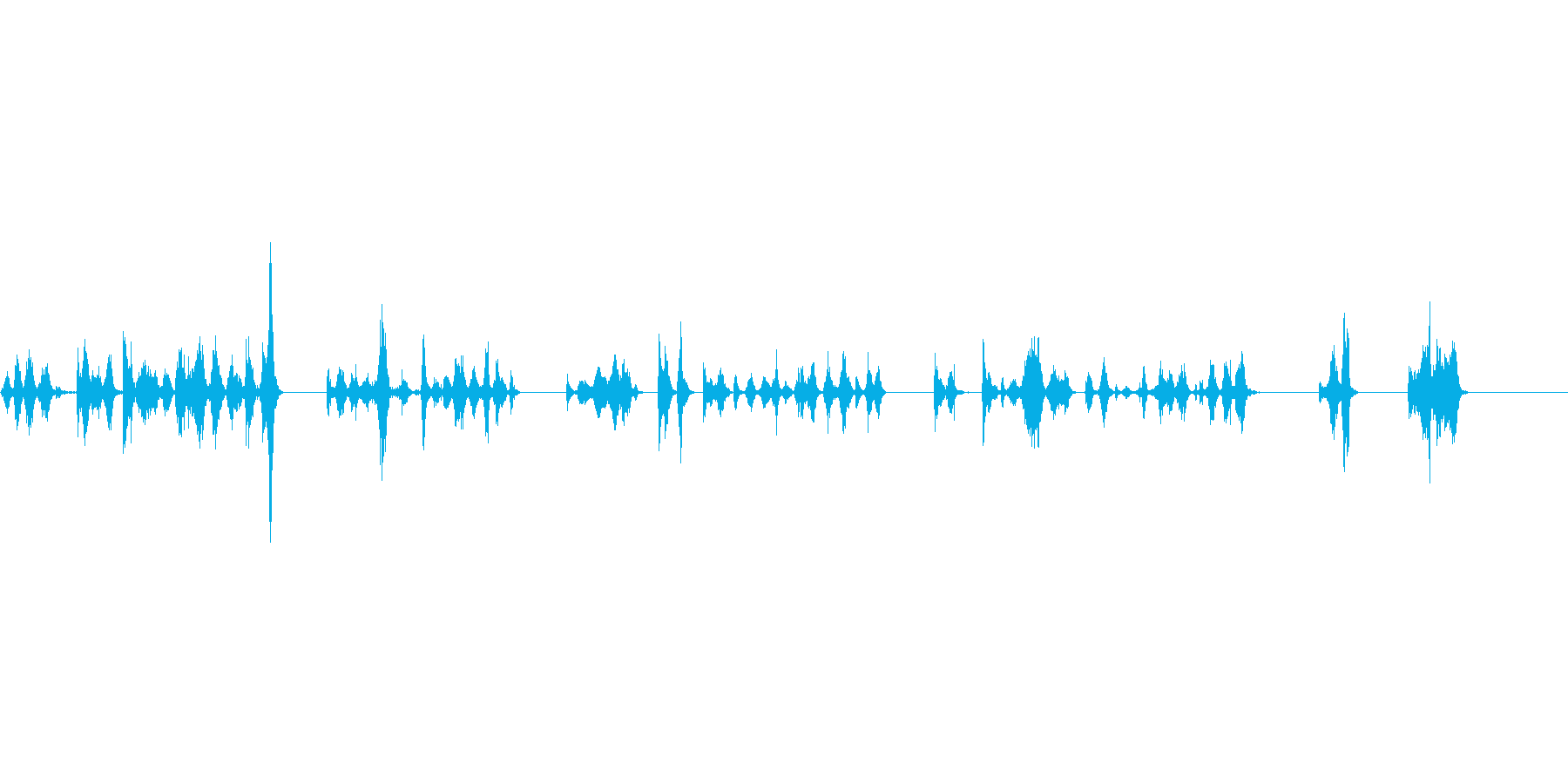 ペンで文字を書いている音の再生済みの波形