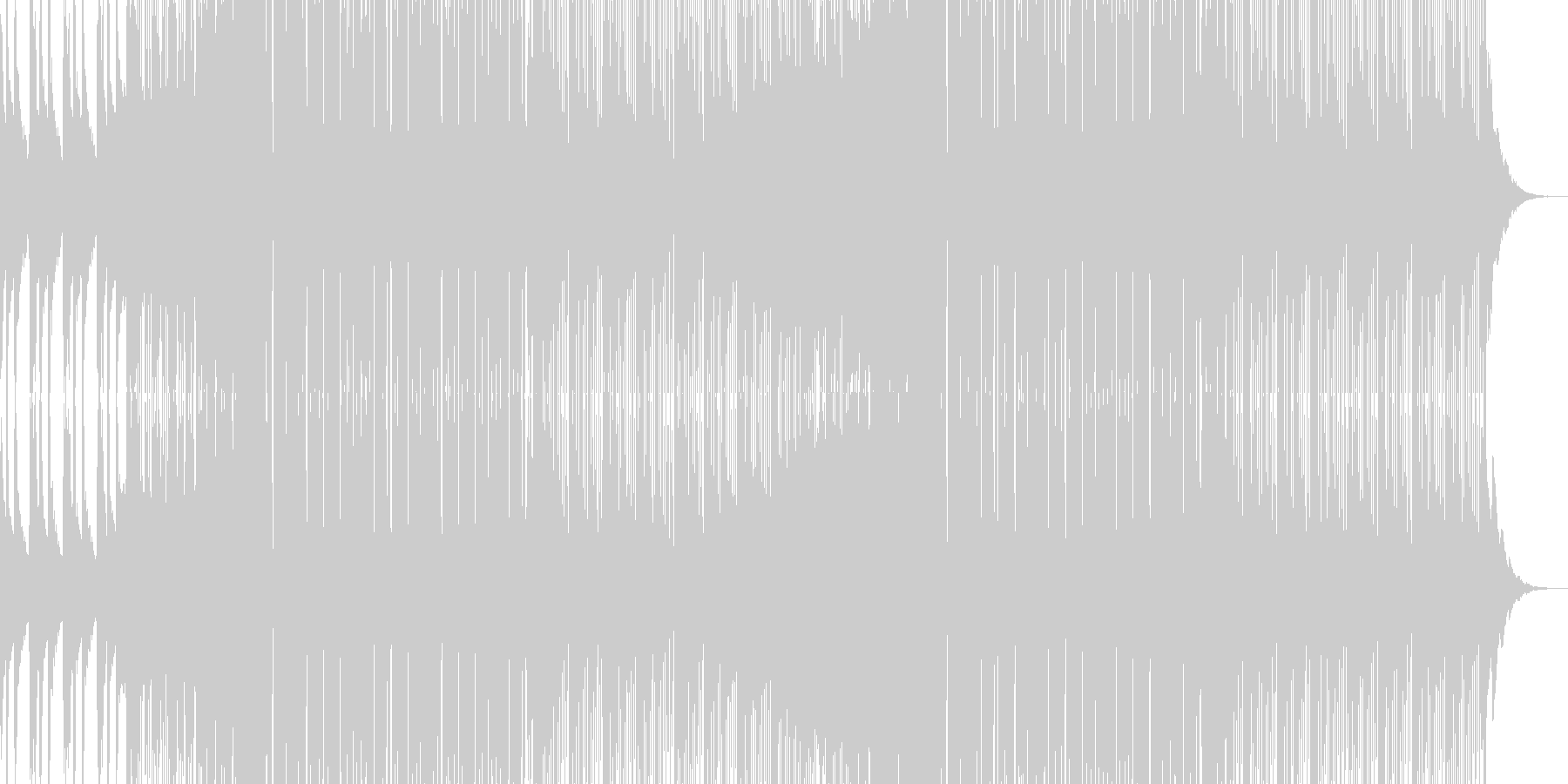 シンセ音が特徴的なハウスミュージックの未再生の波形