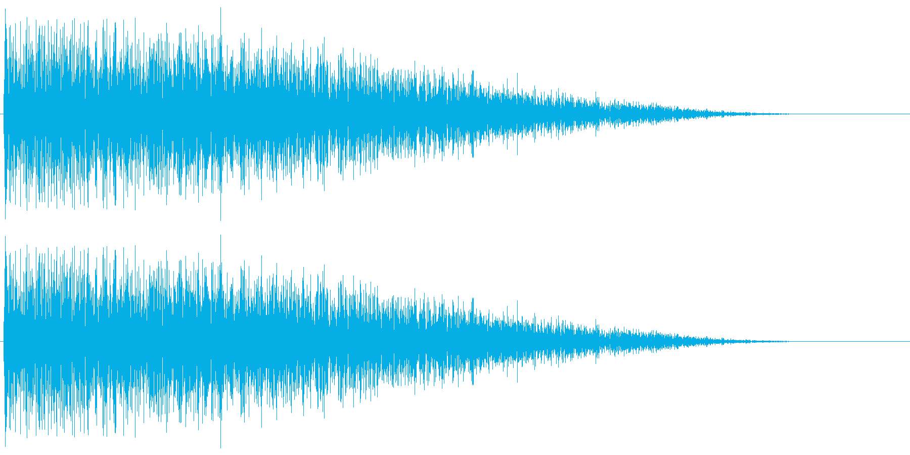 昭和の特撮にありそうな衝撃音の再生済みの波形