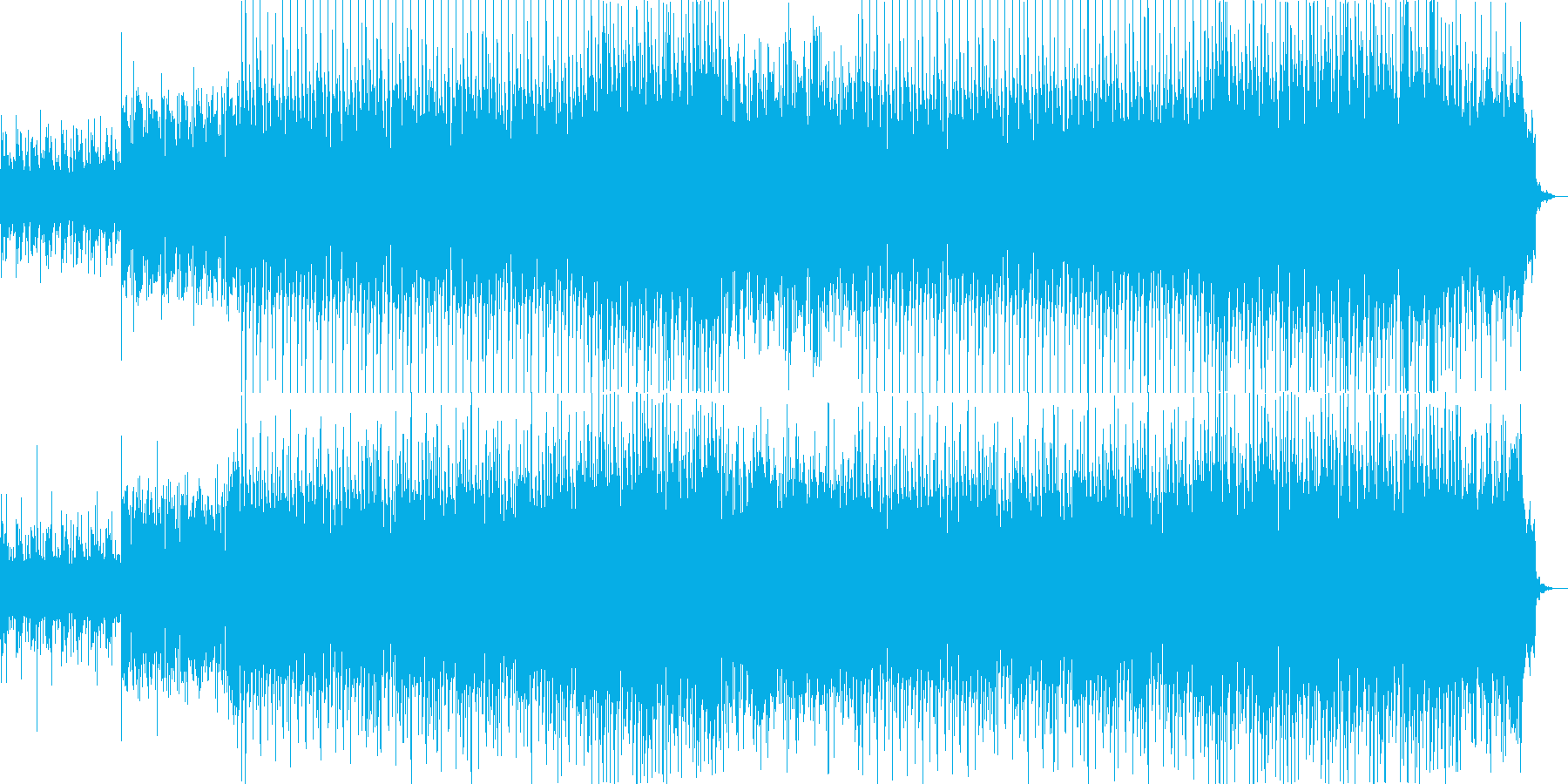 躍動的なポップハウス曲の再生済みの波形