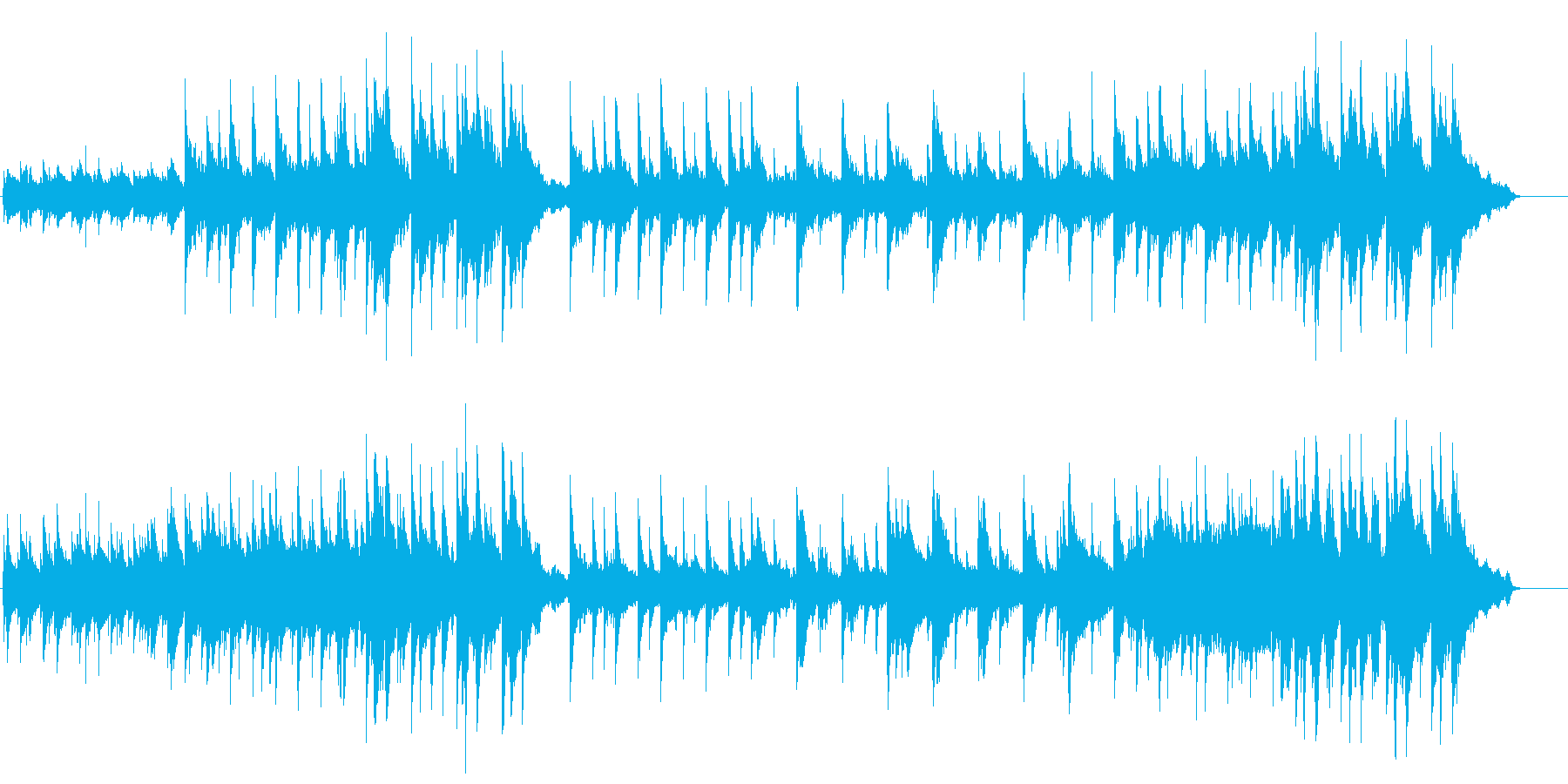 包み込むような穏やかでやさしい曲の再生済みの波形