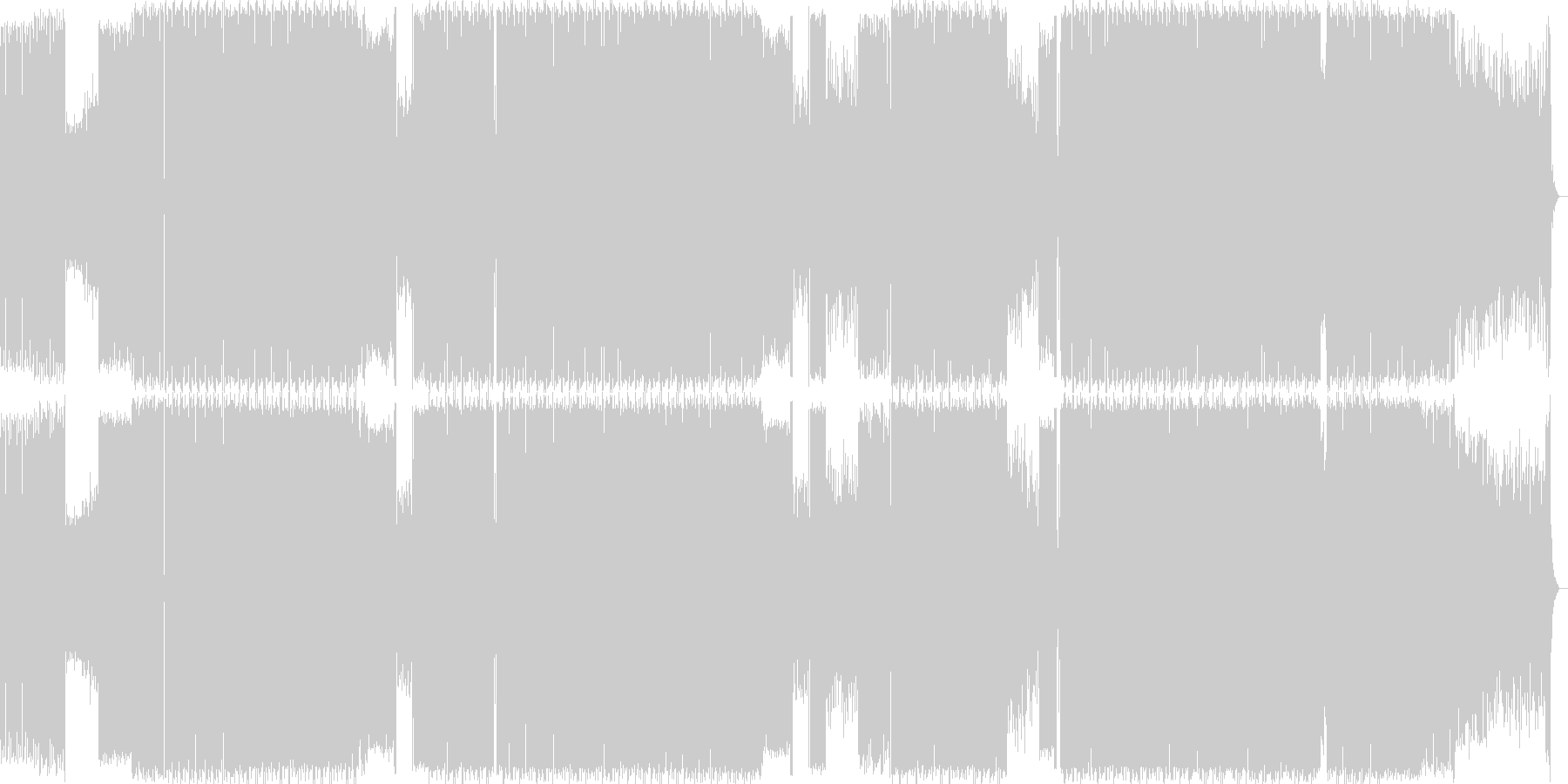 ギターリフが特徴的な曲の未再生の波形
