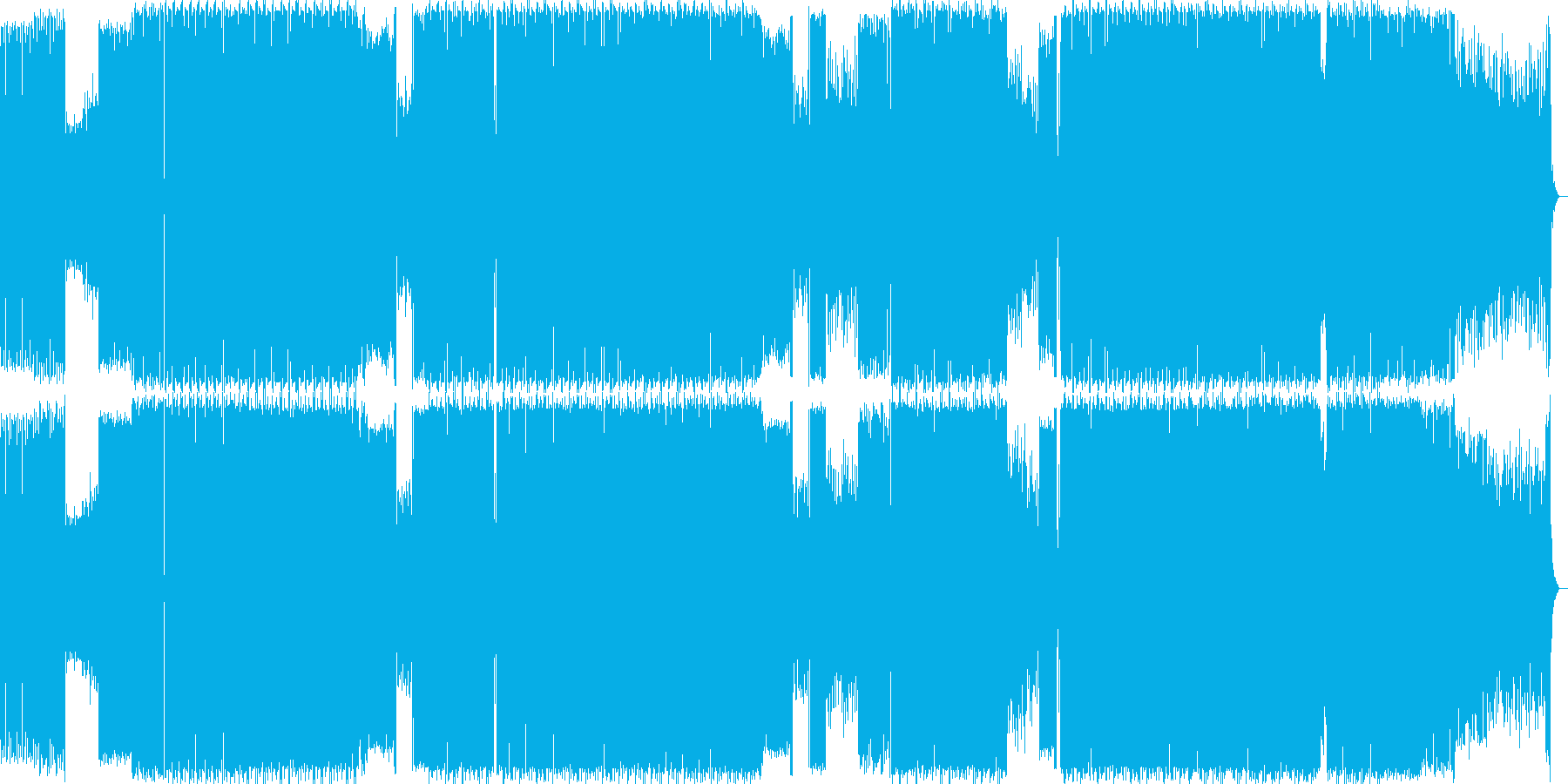 ギターリフが特徴的な曲の再生済みの波形