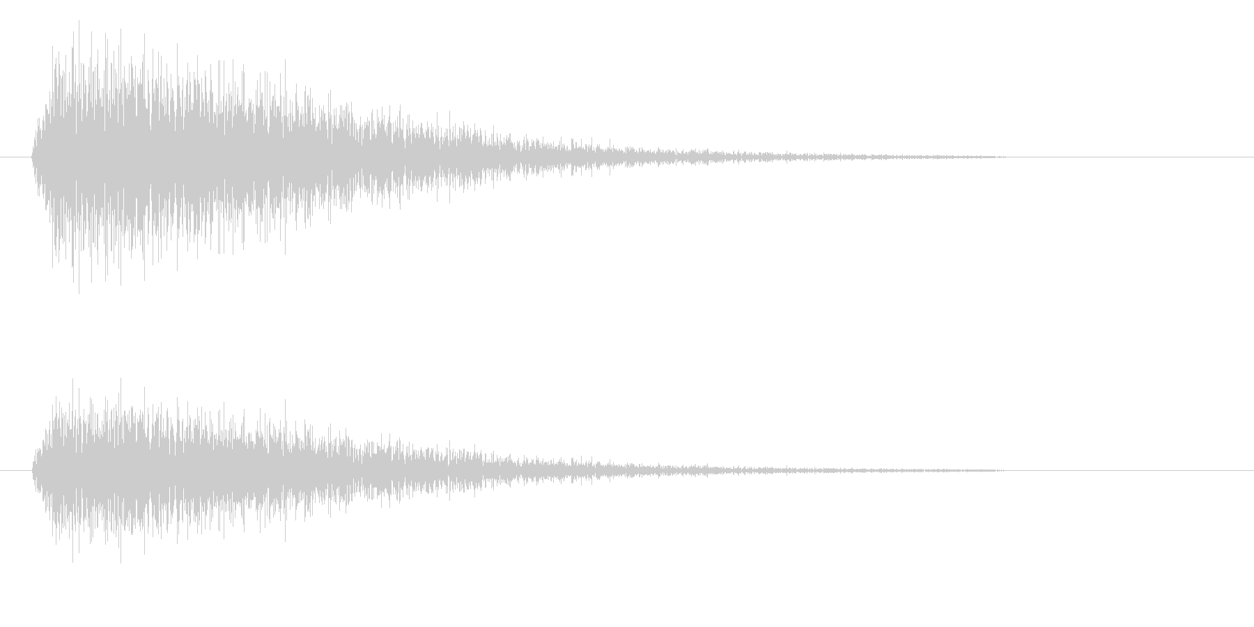 ジンというシンバルの高い音の未再生の波形