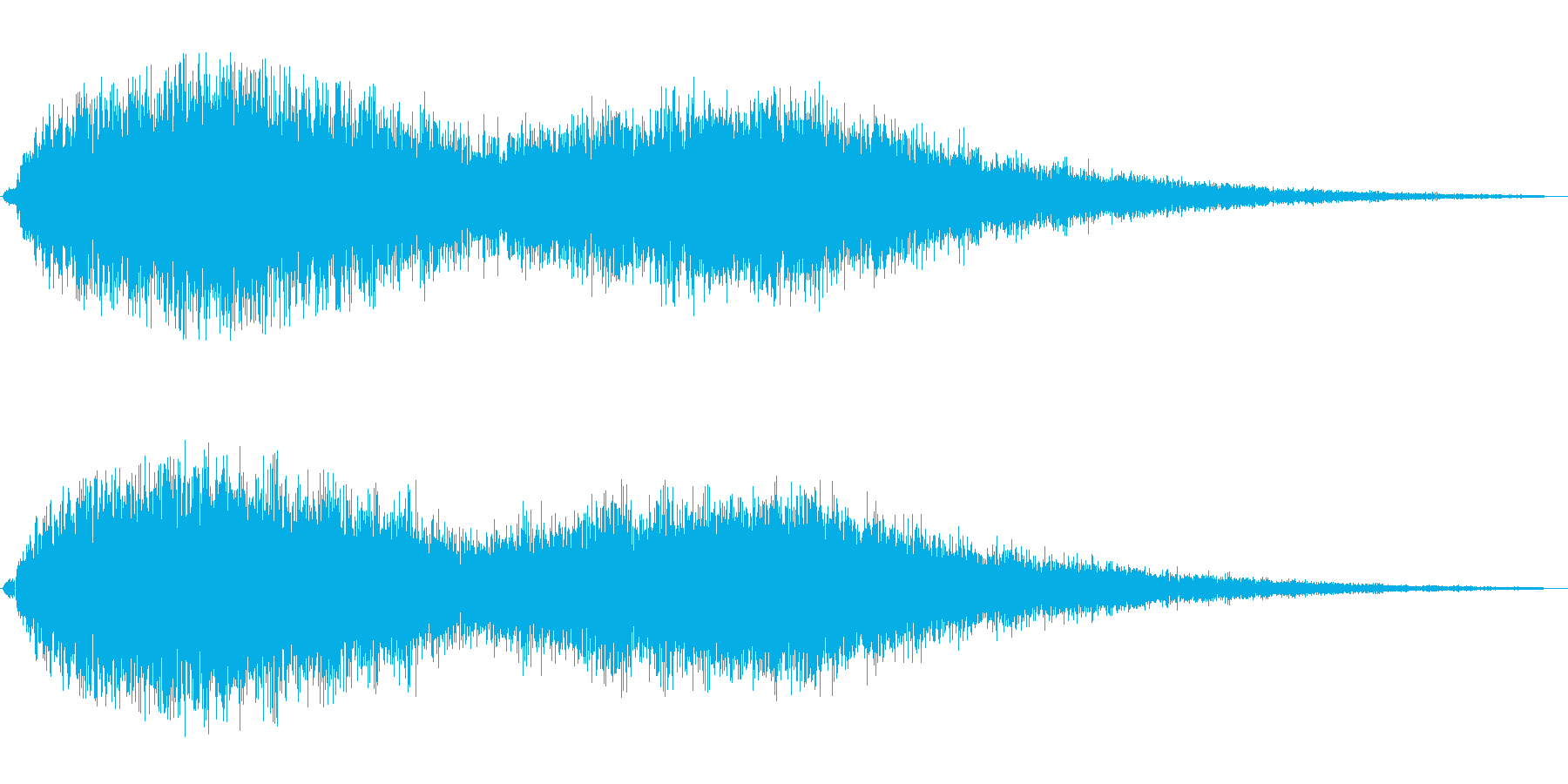 シャララララ〜ン(魔法を掛けるような音)の再生済みの波形