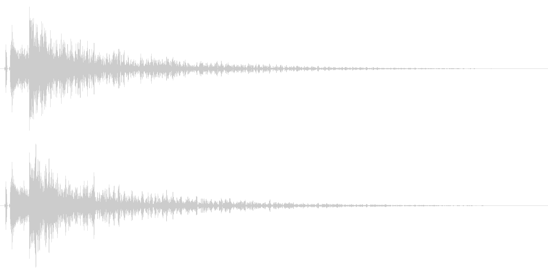 金属音。重たい扉の鍵など。ガチャン。の未再生の波形