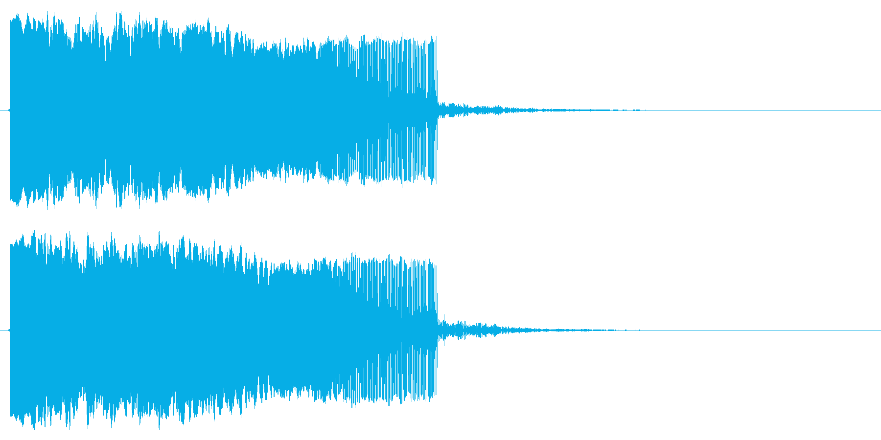 落下する音の再生済みの波形