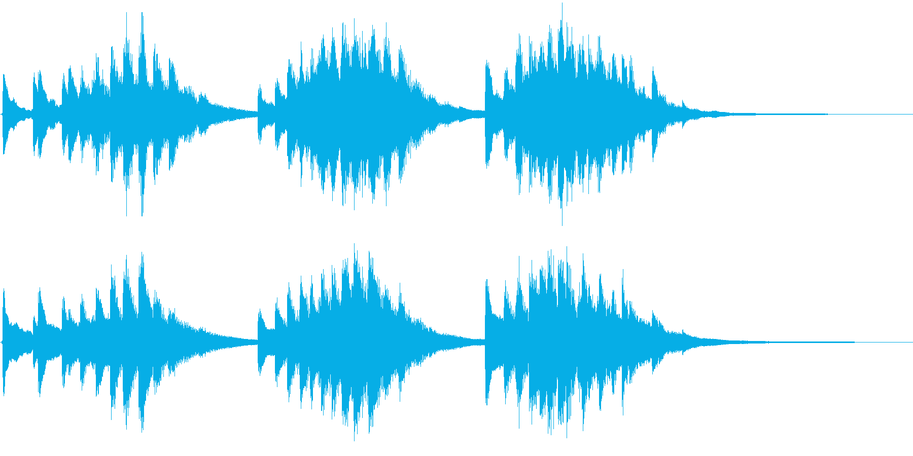 空間的な効果音です。の再生済みの波形