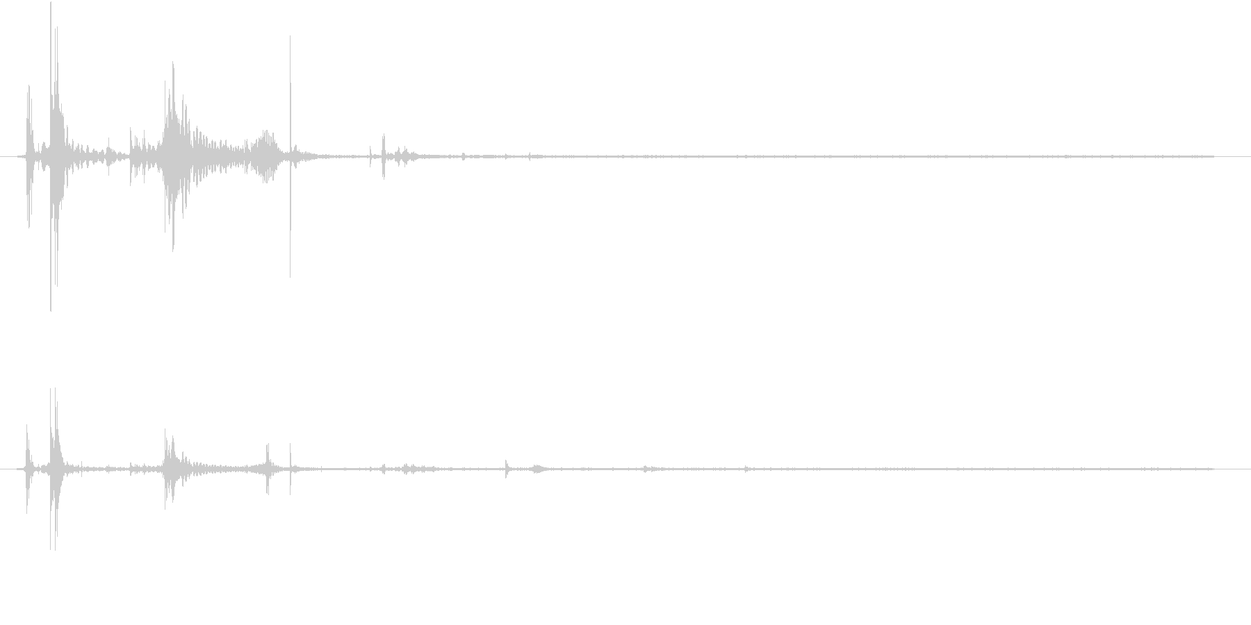 同一音をエフェクト加工したクリック音で…の未再生の波形