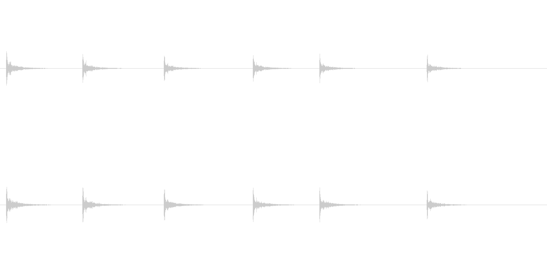 カッターナイフを出す音の未再生の波形